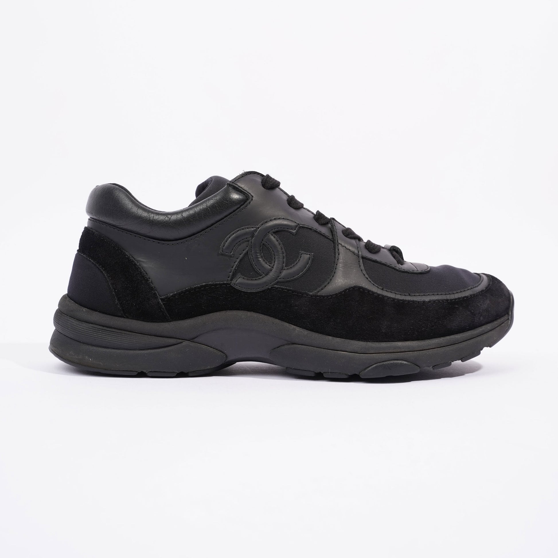 Chanel CC Logo Sneaker Black Suede EU 40 UK 7