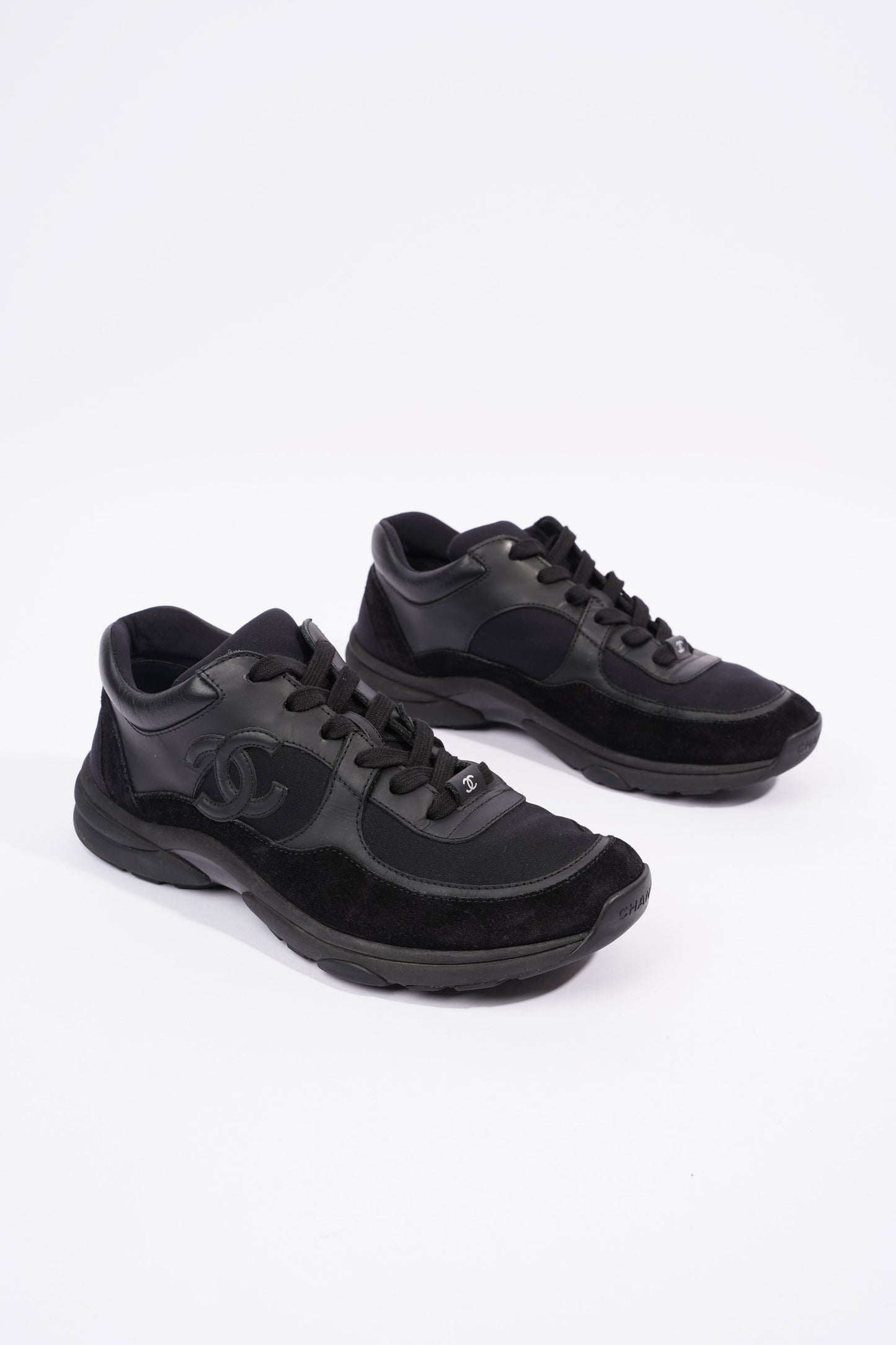 Chanel CC Logo Sneaker Black Suede EU 40 UK 7