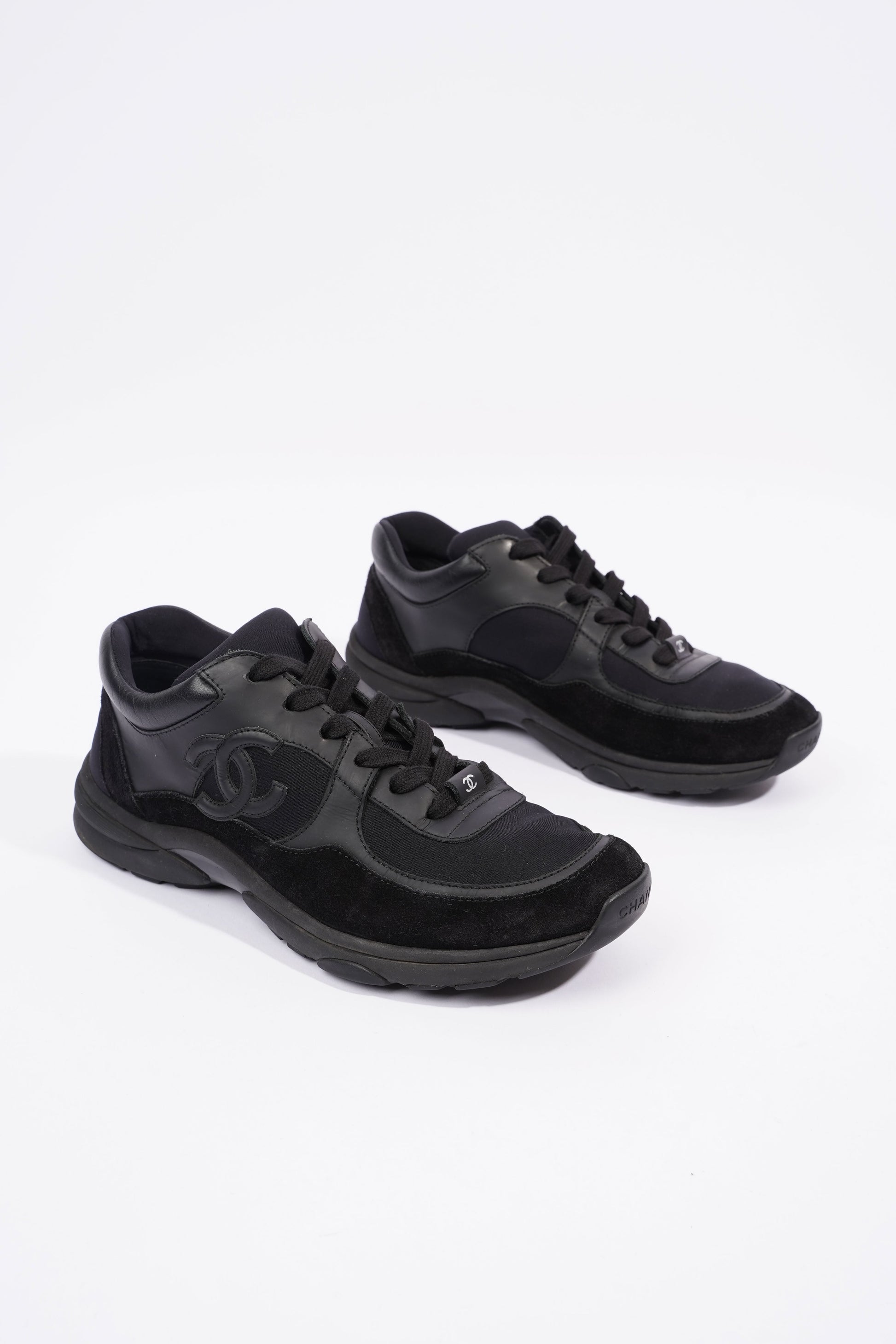 Chanel CC Logo Sneaker Black Suede EU 40 UK 7