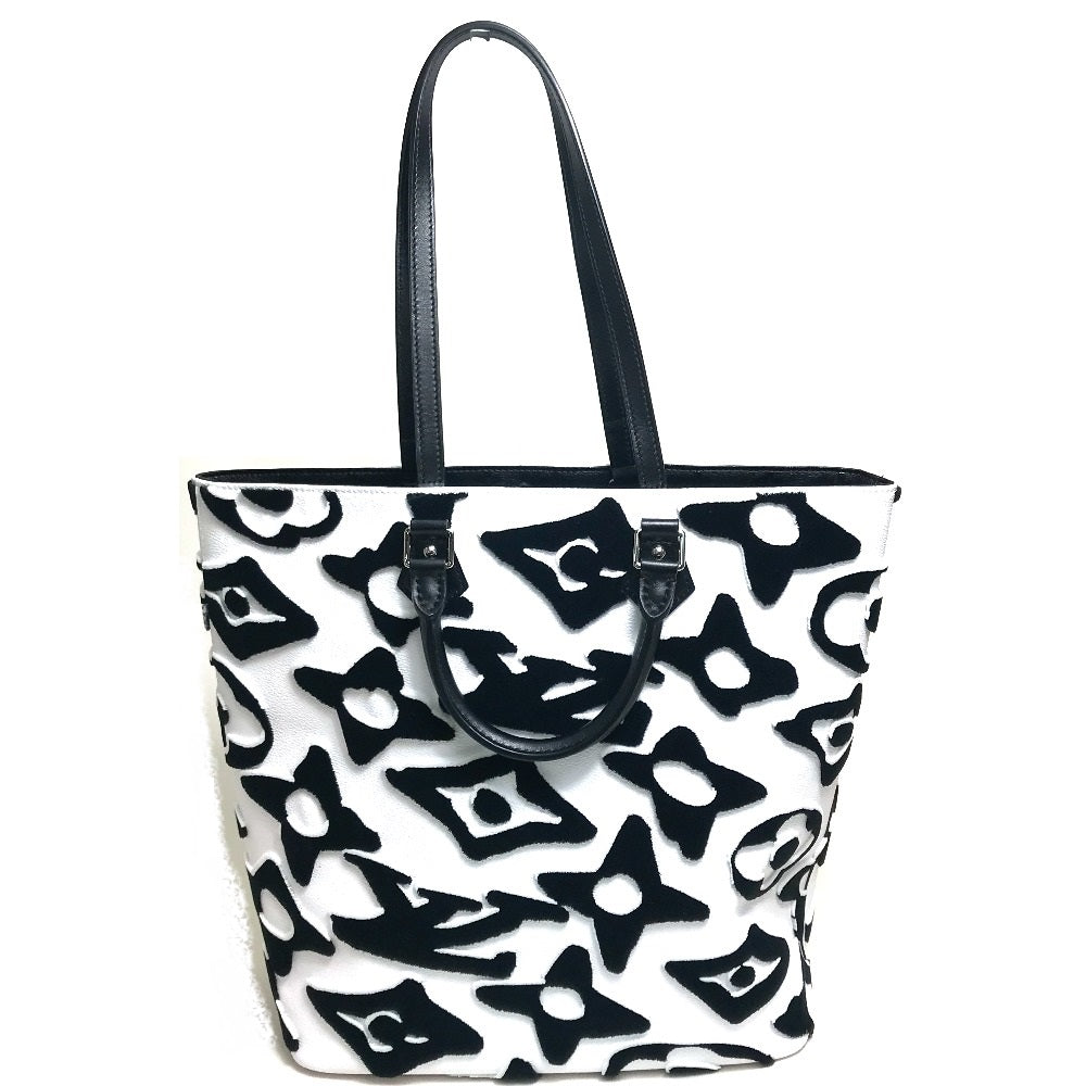 Louis Vuitton M45567 Coated Tufted LVXUF Hippo Monogram Canvas Black White Apparel