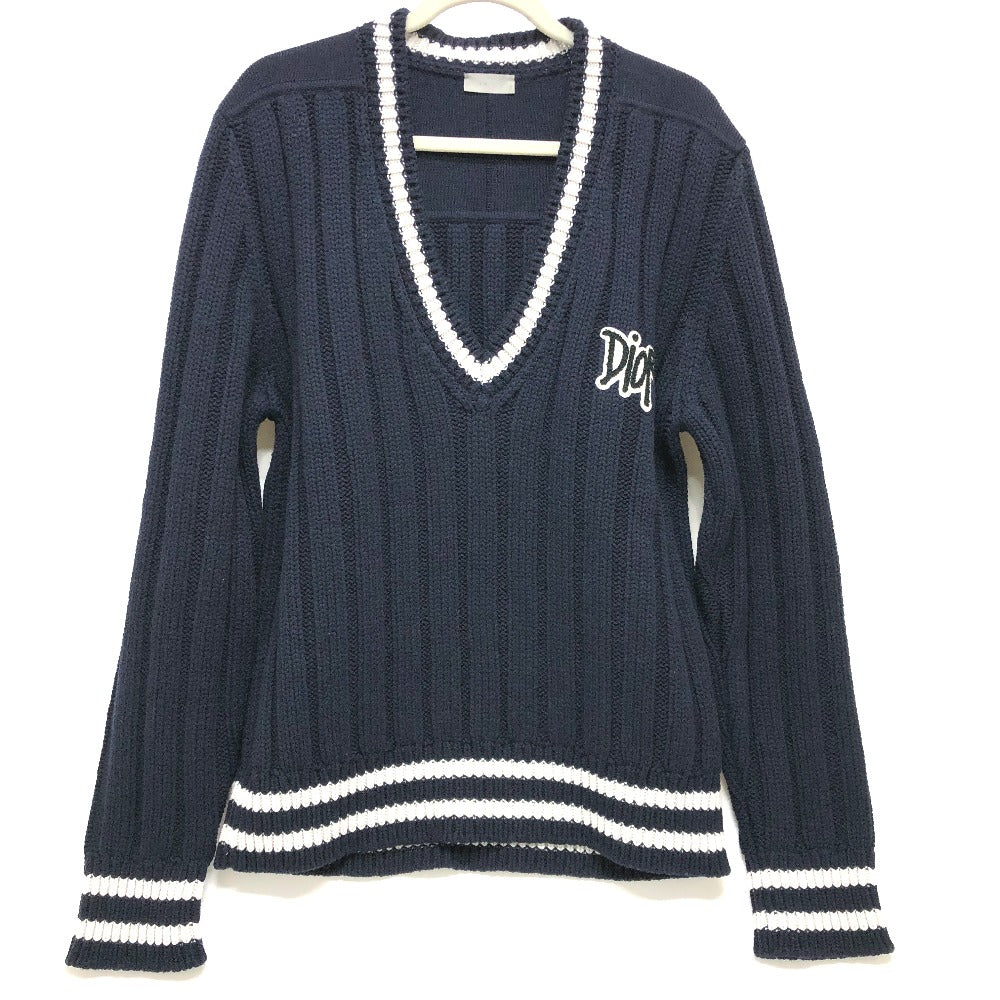 Dior Sweater Wool Navy X Sean Stussy Mens White Logo Travel Bag