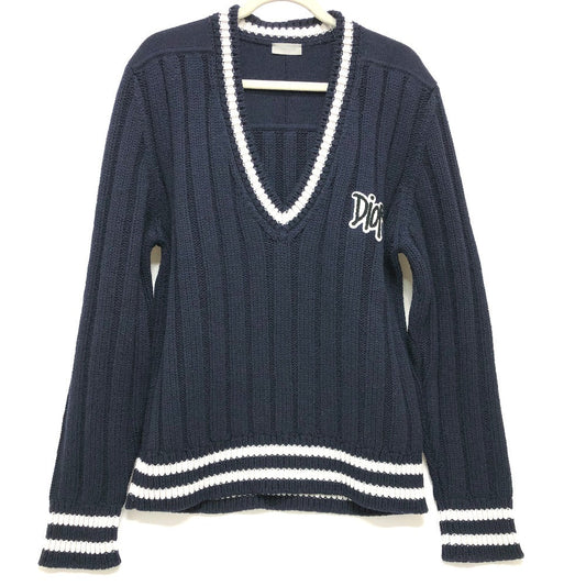 Dior Sweater Wool Navy X Sean Stussy Mens White Logo Travel Bag