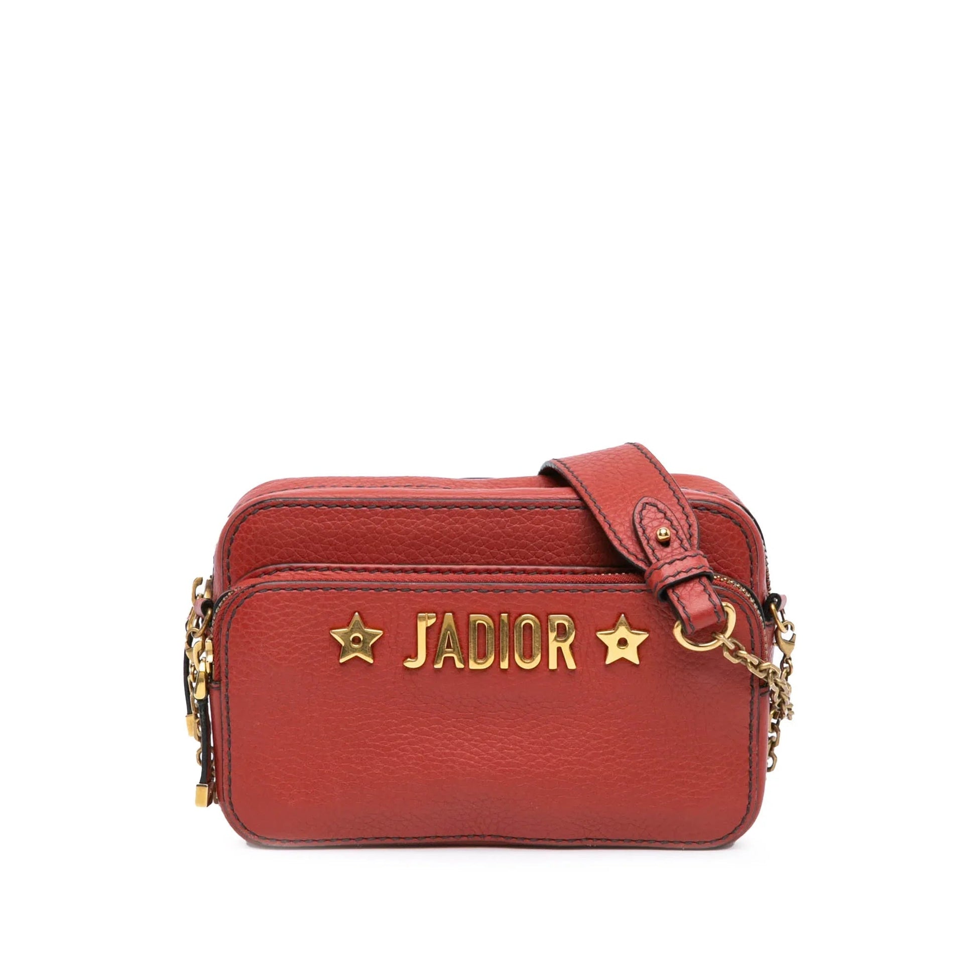 Dior Handbag JA Camera Bag Leather Red Crossbody Bag
