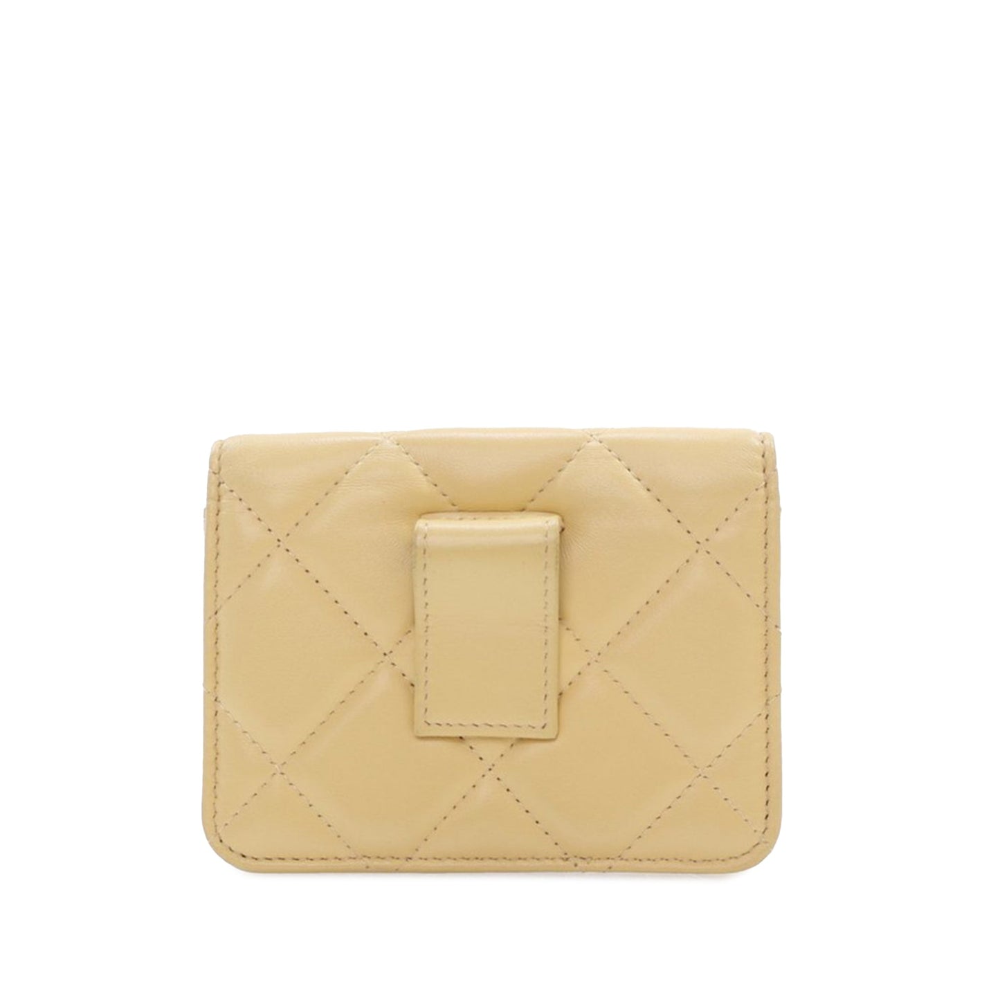 Yellow Chanel Mini Quilted Lambskin Pending Chain Belt Bag