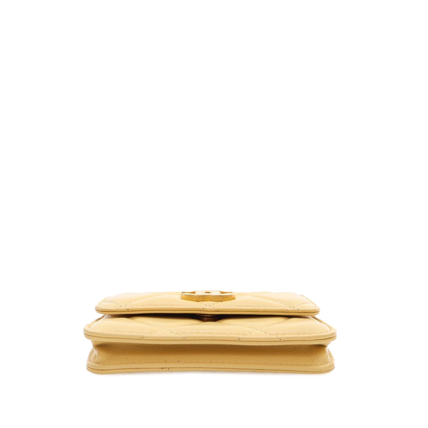 Yellow Chanel Mini Quilted Lambskin Pending Chain Belt Bag