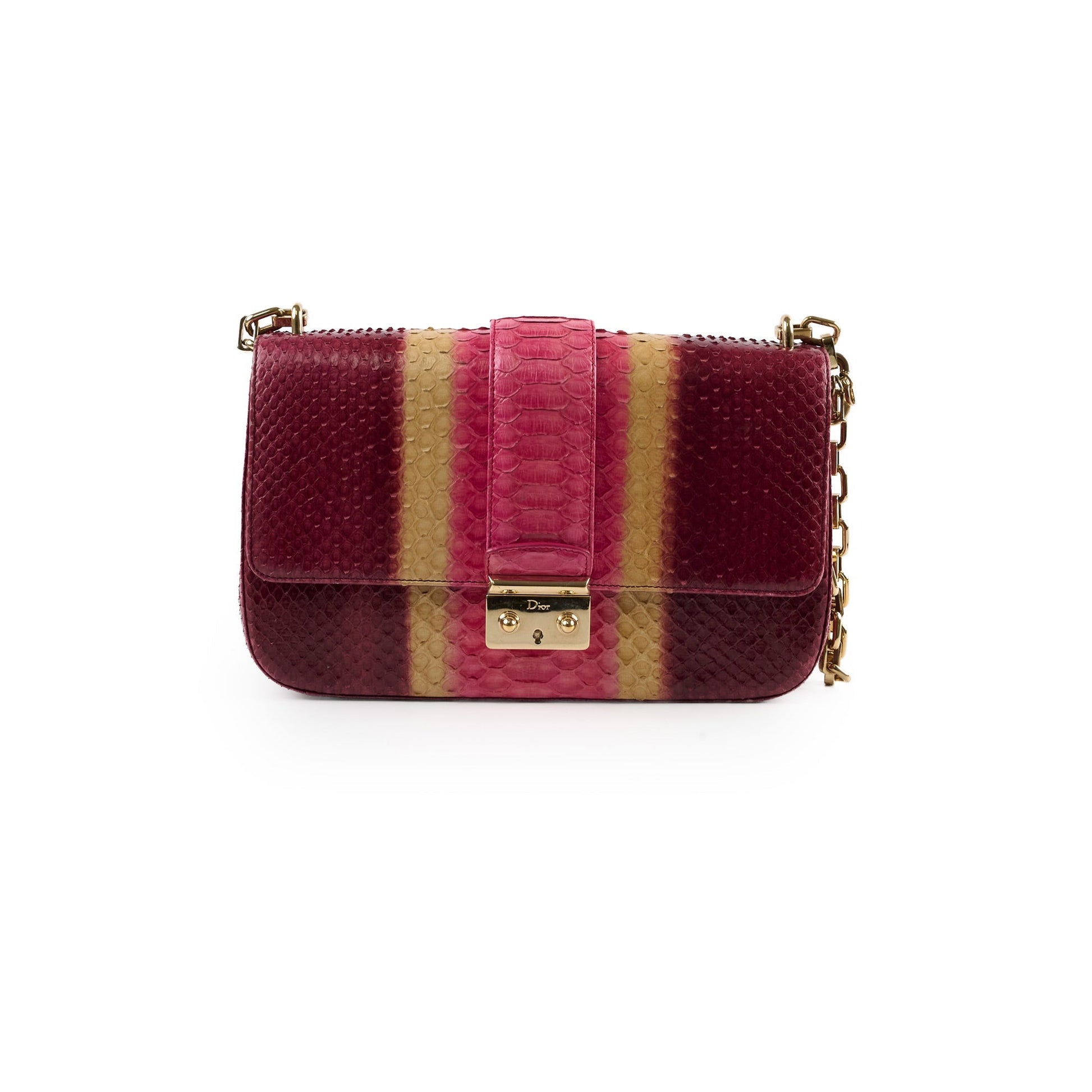 Dior Christian Miss Bag Python Multicolor Flap Shoulder Bag