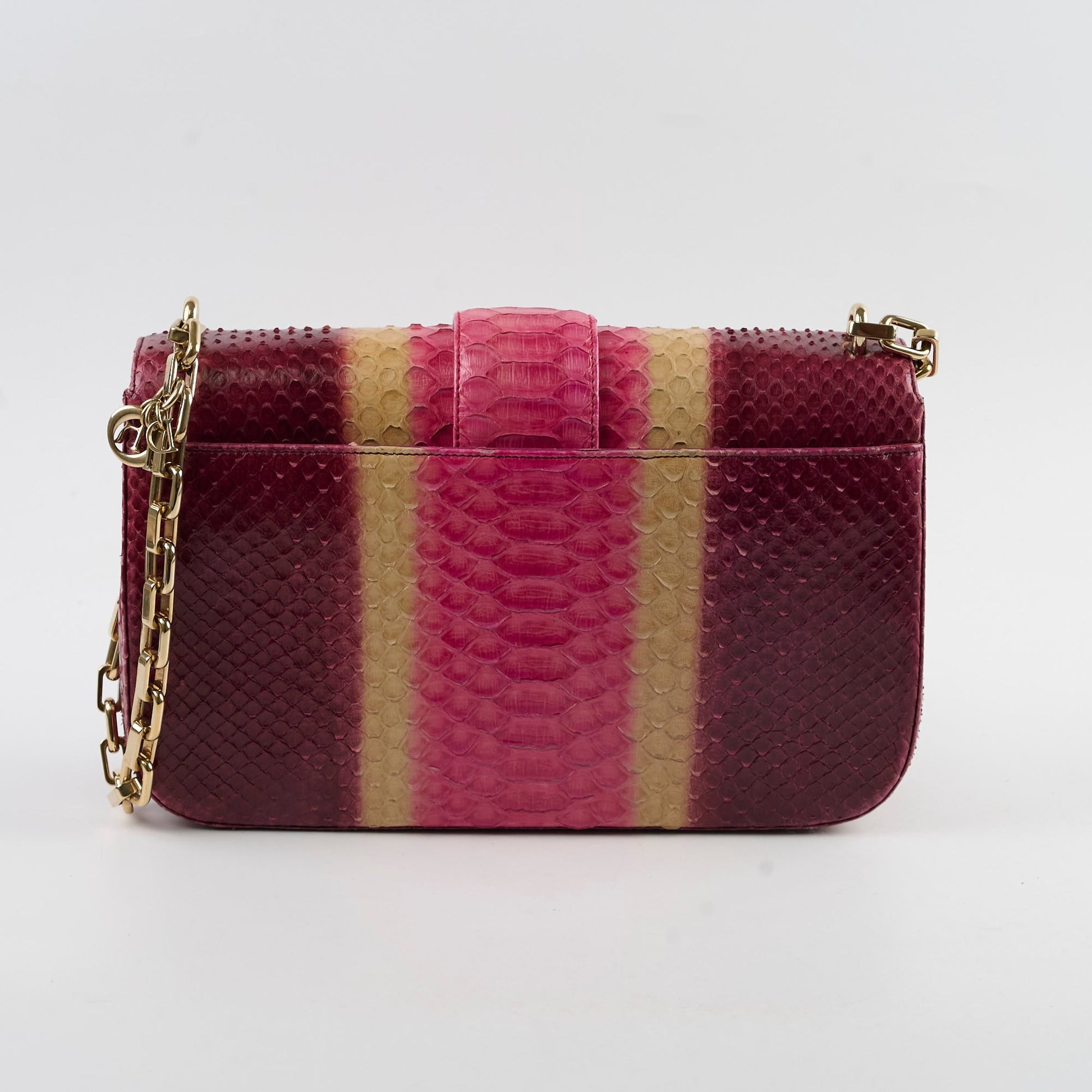 Dior Christian Miss Bag Python Multicolor Flap Shoulder Bag