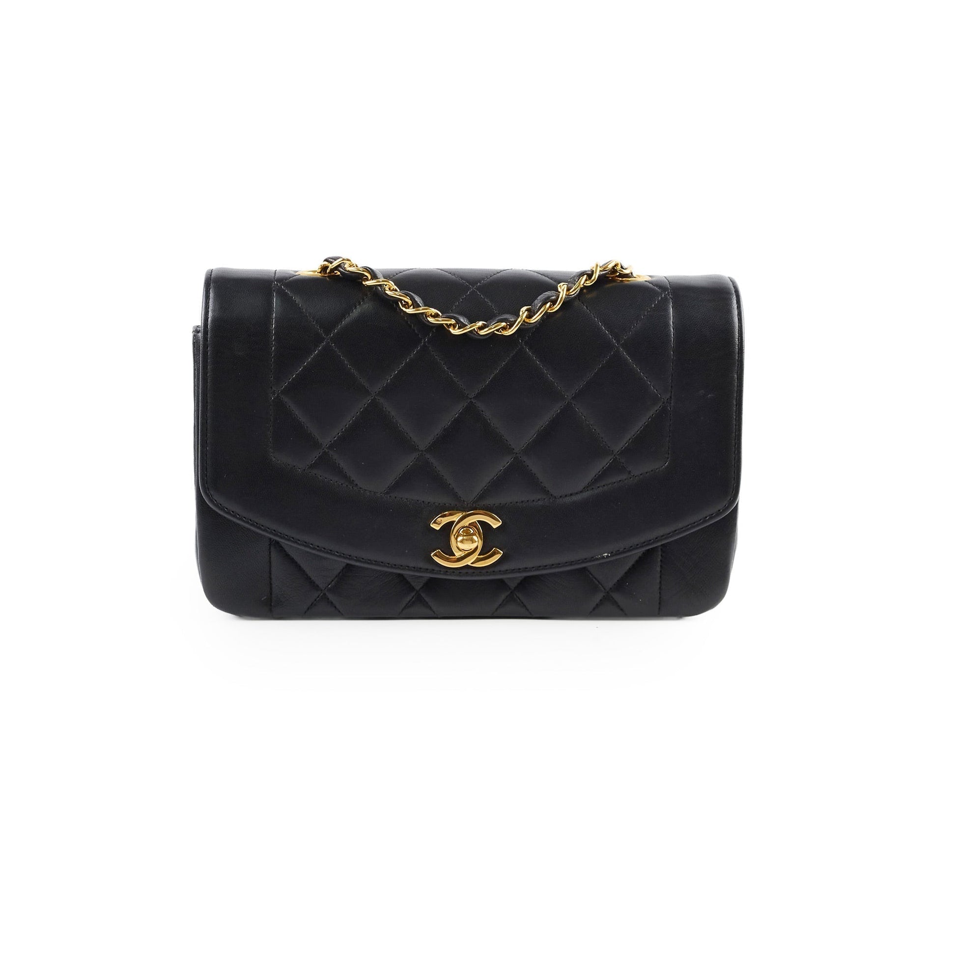 Chanel Small   Diana Lambskin Black (4 Series)
