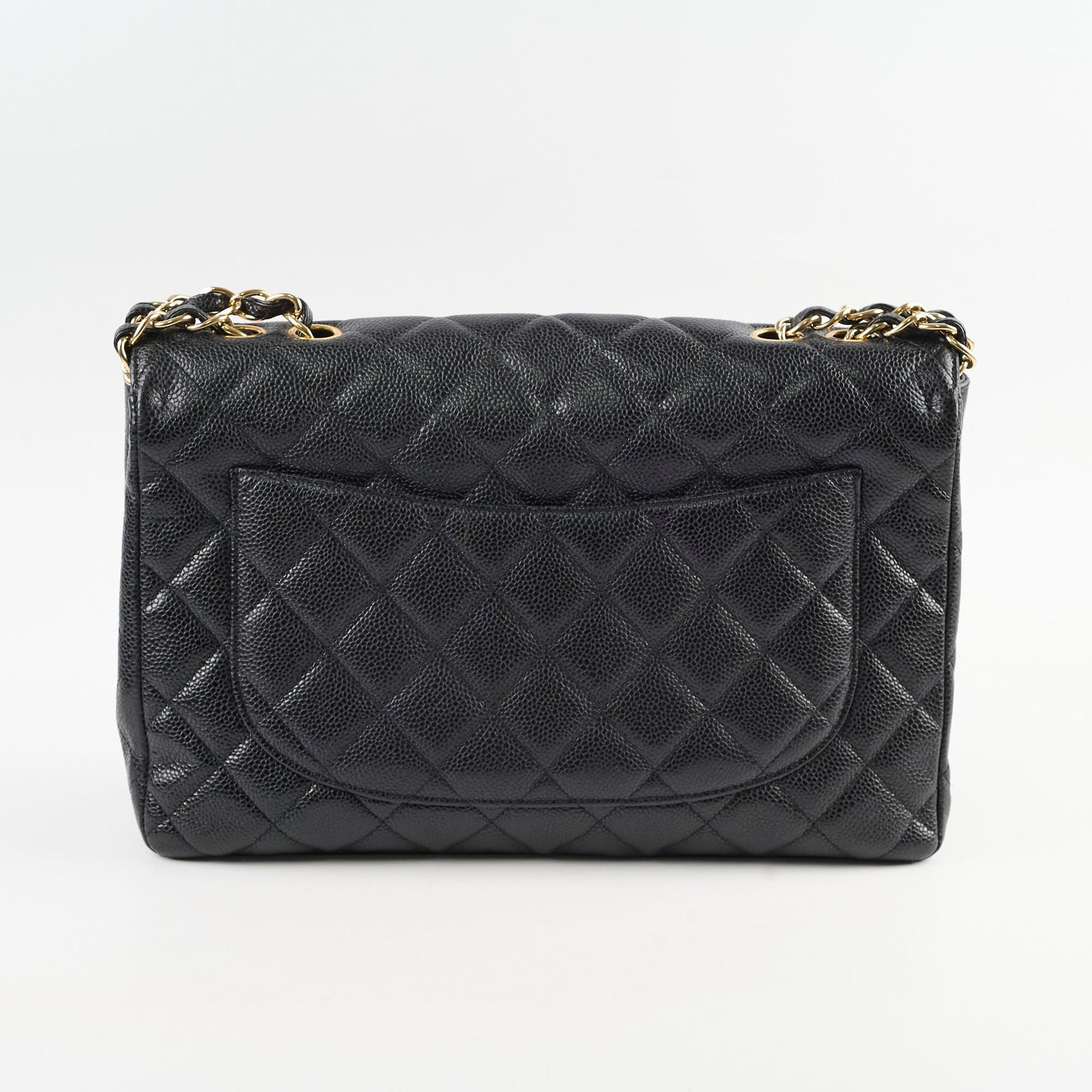 Chanel Jumbo Classic Single Flap Black Caviar Bag