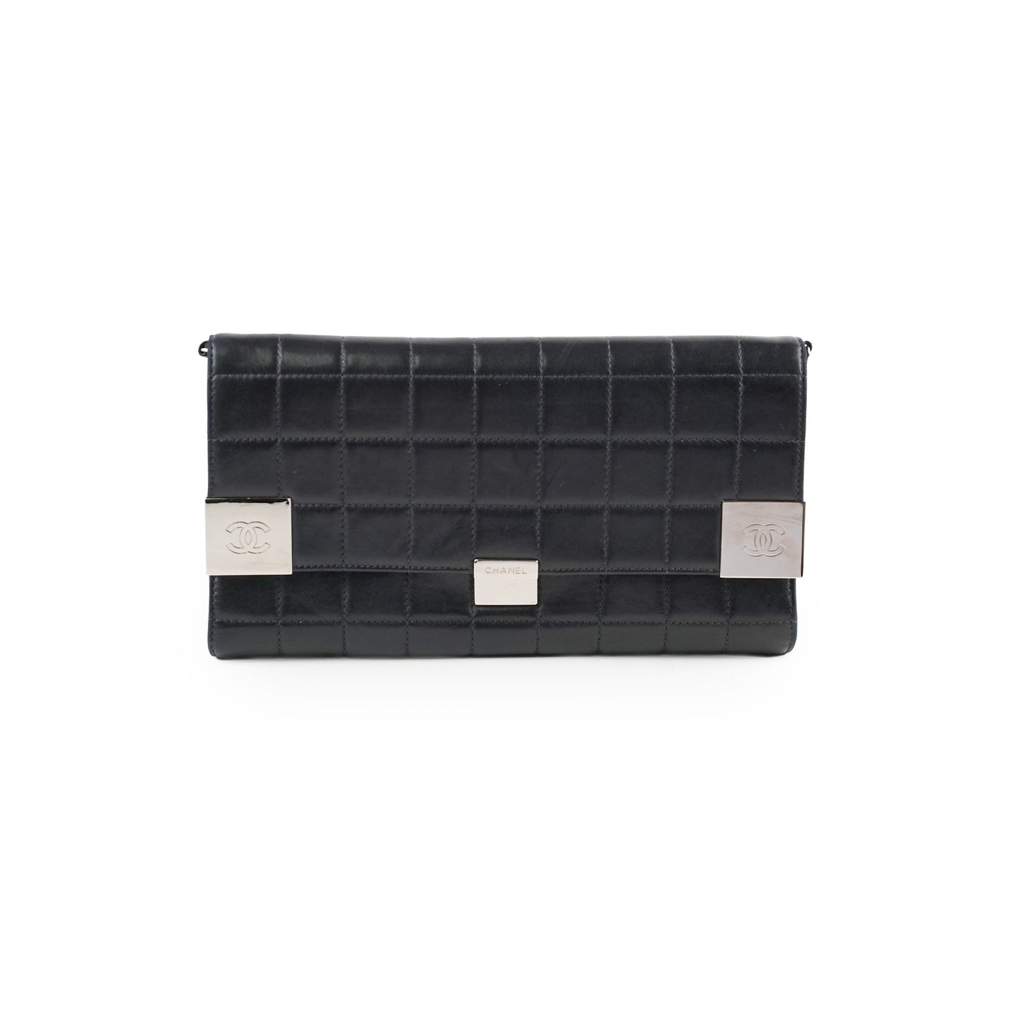 Chanel Chocolate Bar Wallet on Chain WOC Black Lambskin