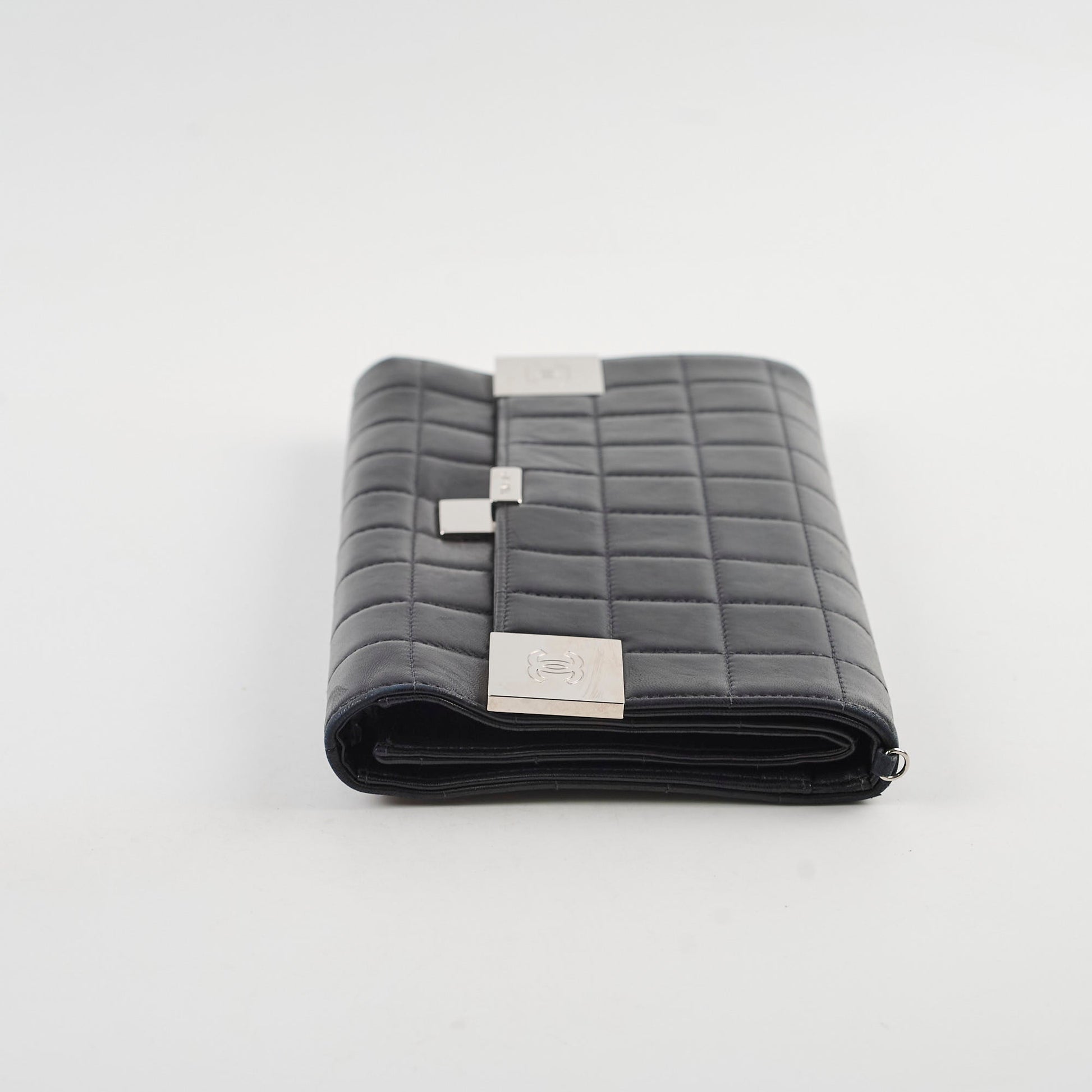 Chanel Chocolate Bar Wallet on Chain WOC Black Lambskin