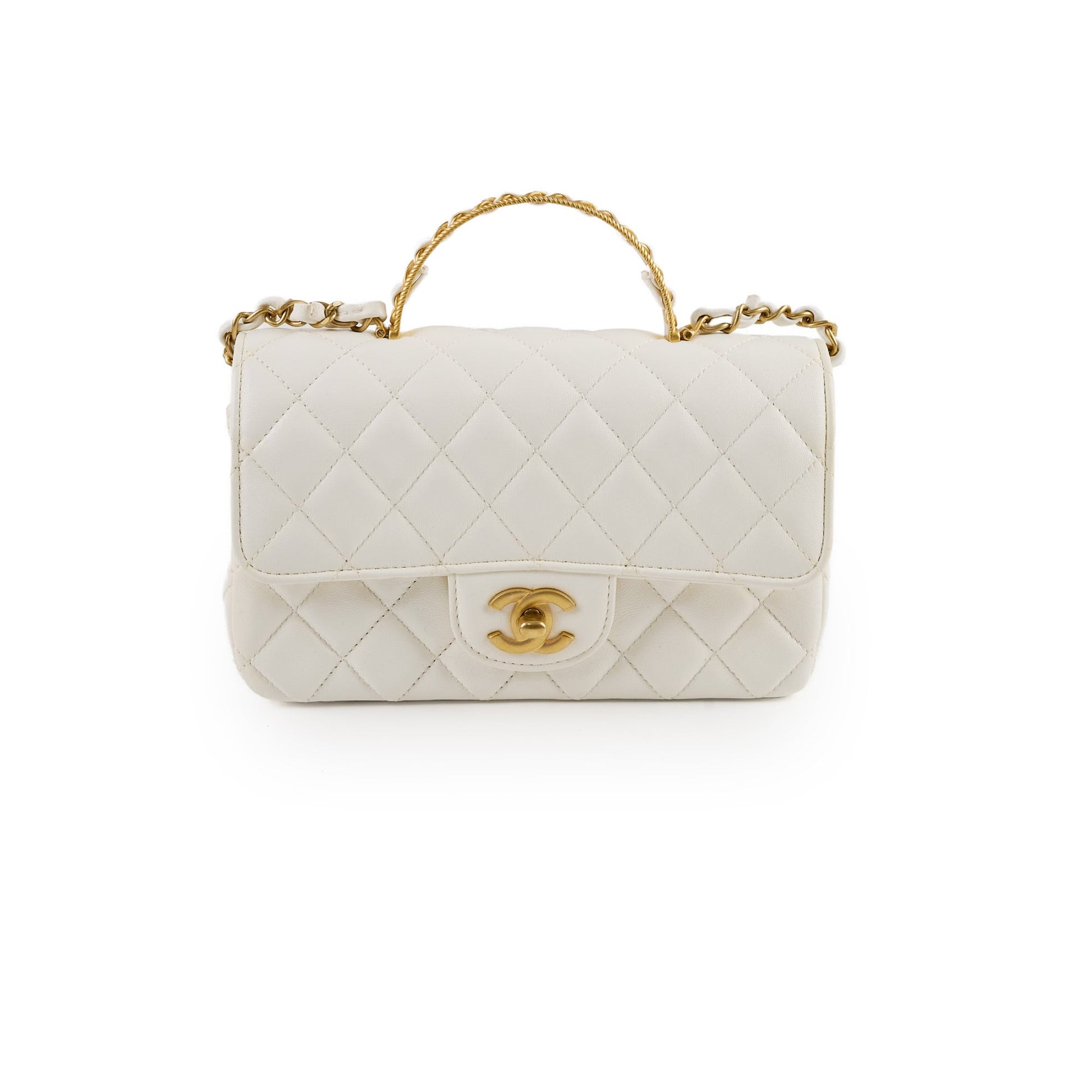 Chanel Mini Rectangle Top Handle Lambskin (microchip)