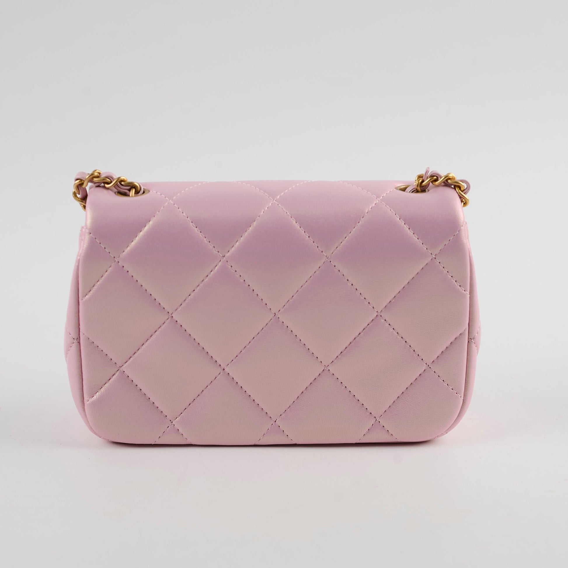 Chanel Seasonal Square Flap Pearl Iridescent Pink 2024