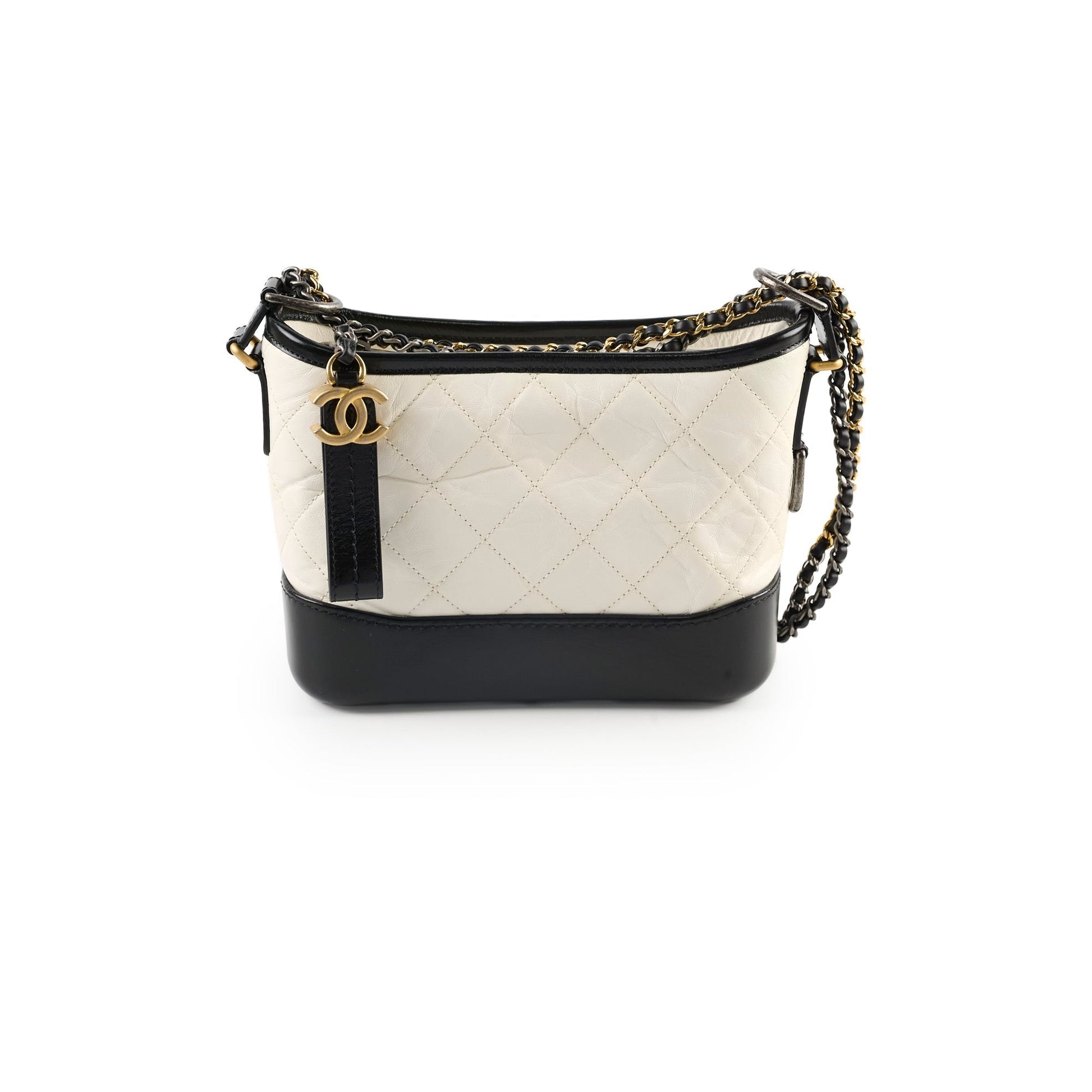 Chanel Small Gabrielle Bag Black and White