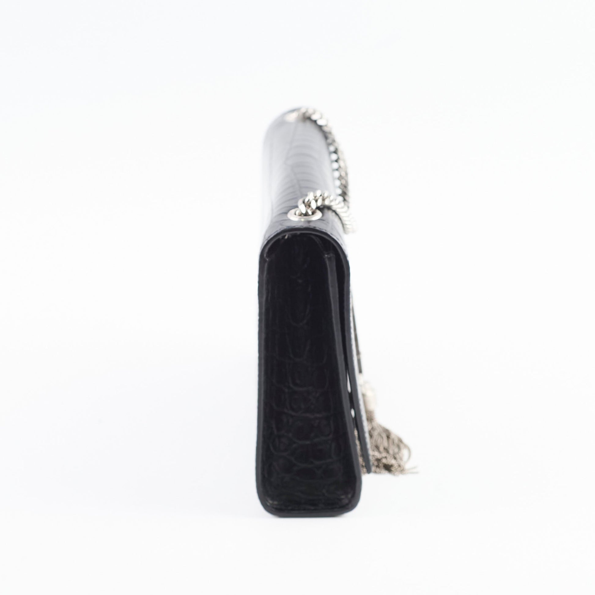 YSL Saint Laurent Kate Tassel Crossbody Bag Black Medium Embossed