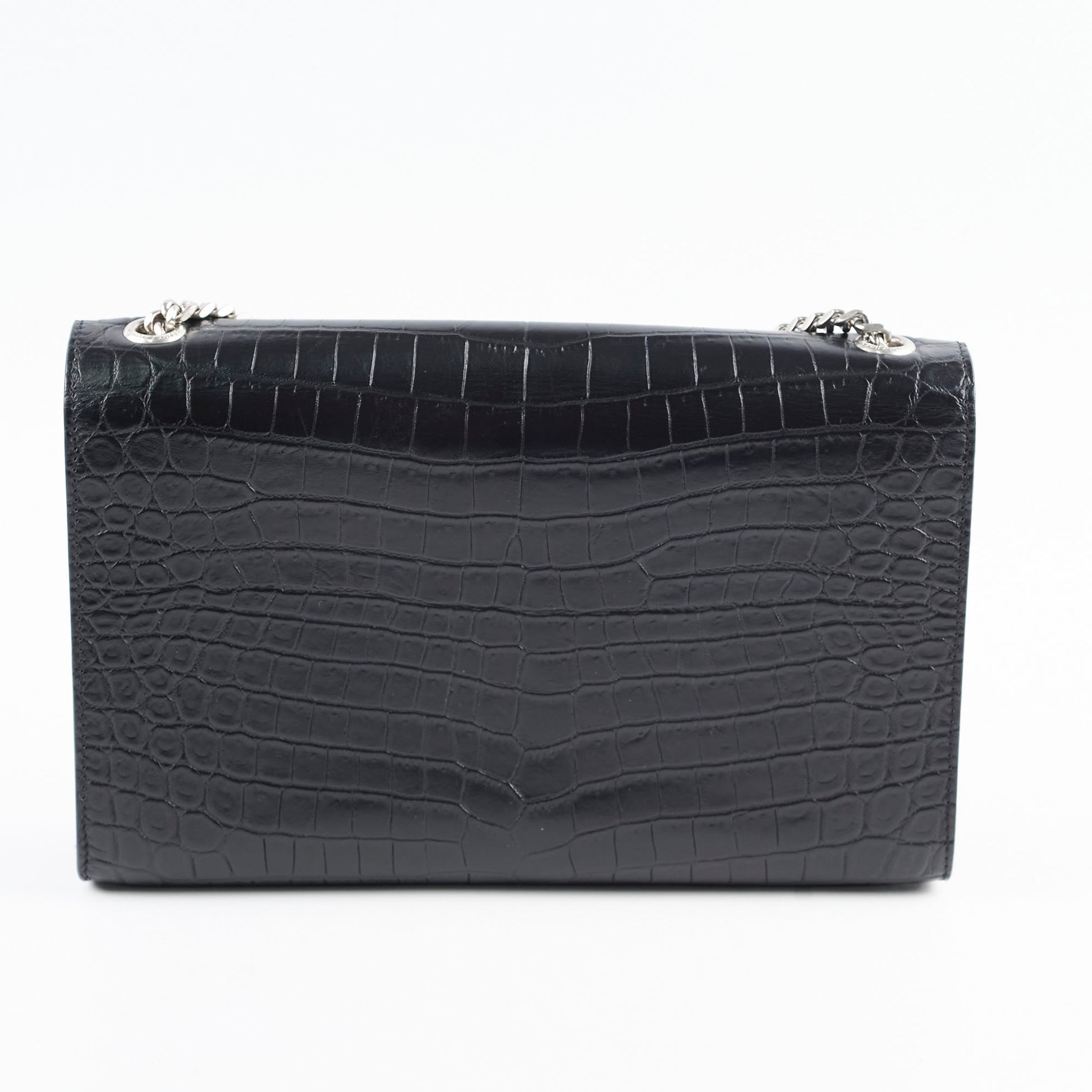 YSL Saint Laurent Kate Tassel Crossbody Bag Black Medium Embossed