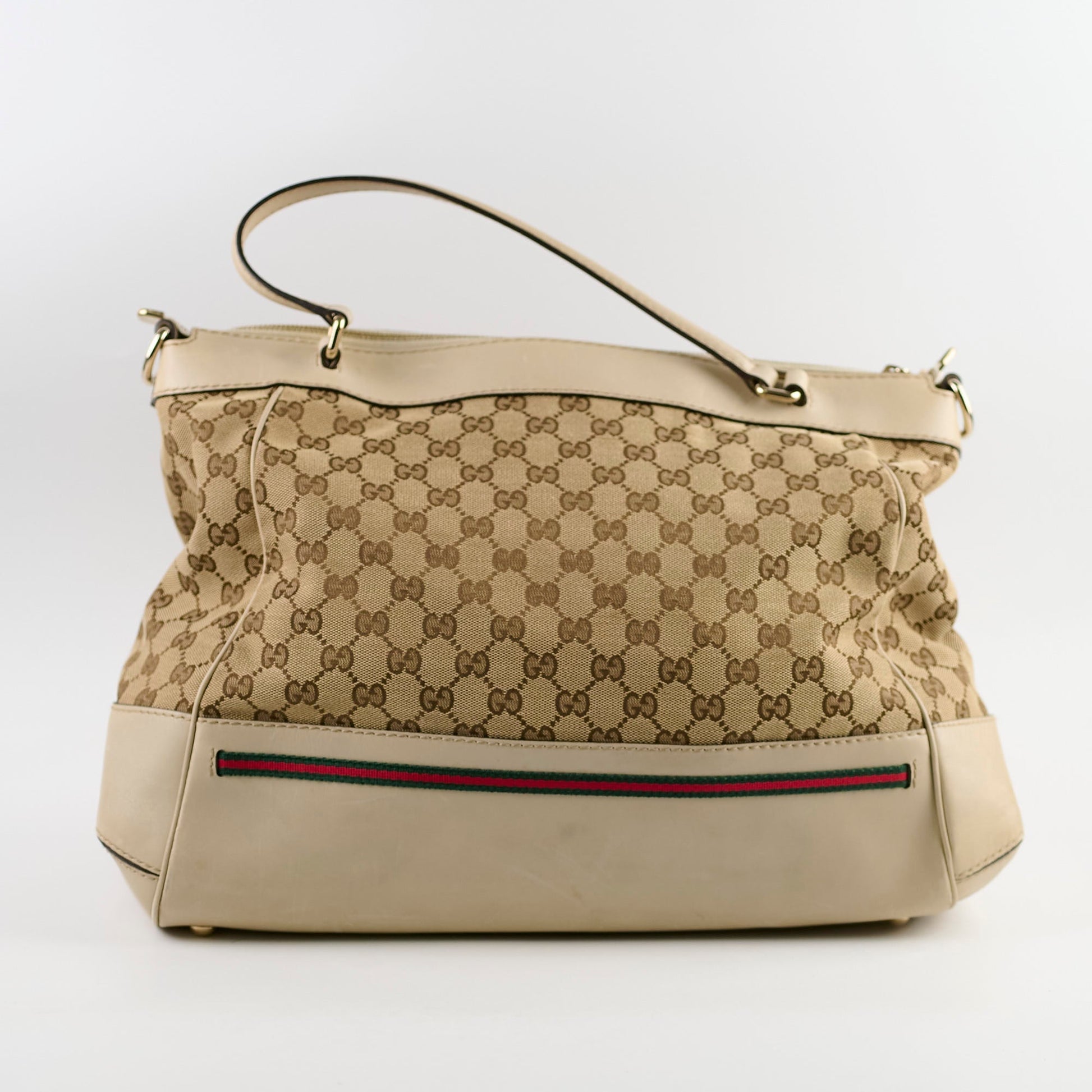Gucci Tote Bag Canvas Beige