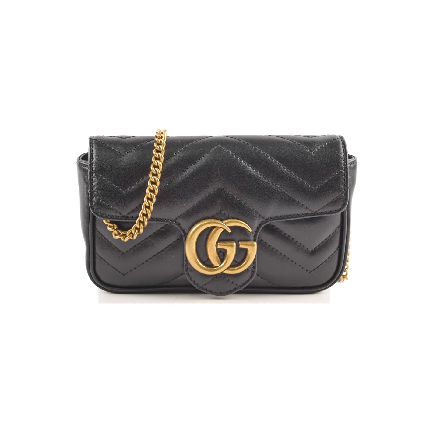 Gucci Supermini Marmont Crossbody Bag Black Marmont Black