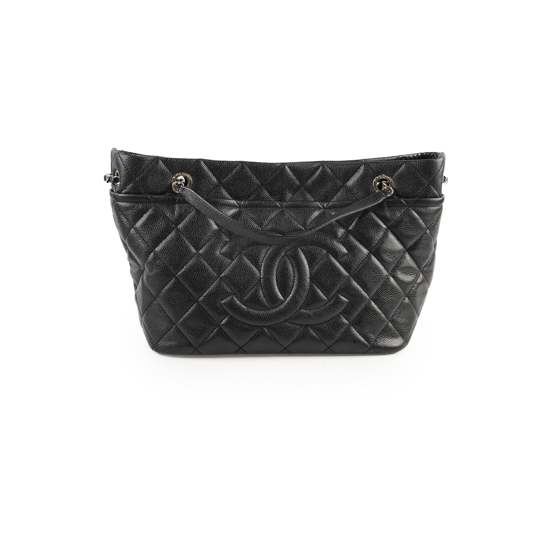 Chanel CC Logo Caviar Black Shoulder Bag - Series 17