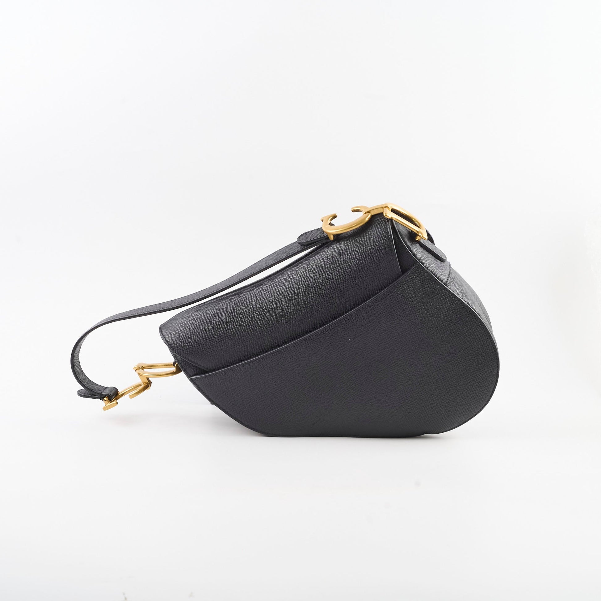 Dior Christian Saddle Bag Black Crossbody Bag
