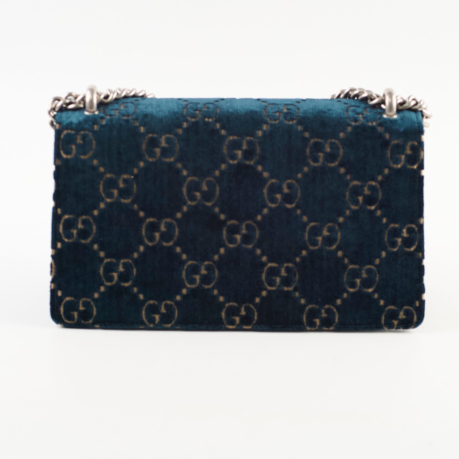 Gucci Dionysus Shoulder Bag Navy Velvet Small Crossbody Bag