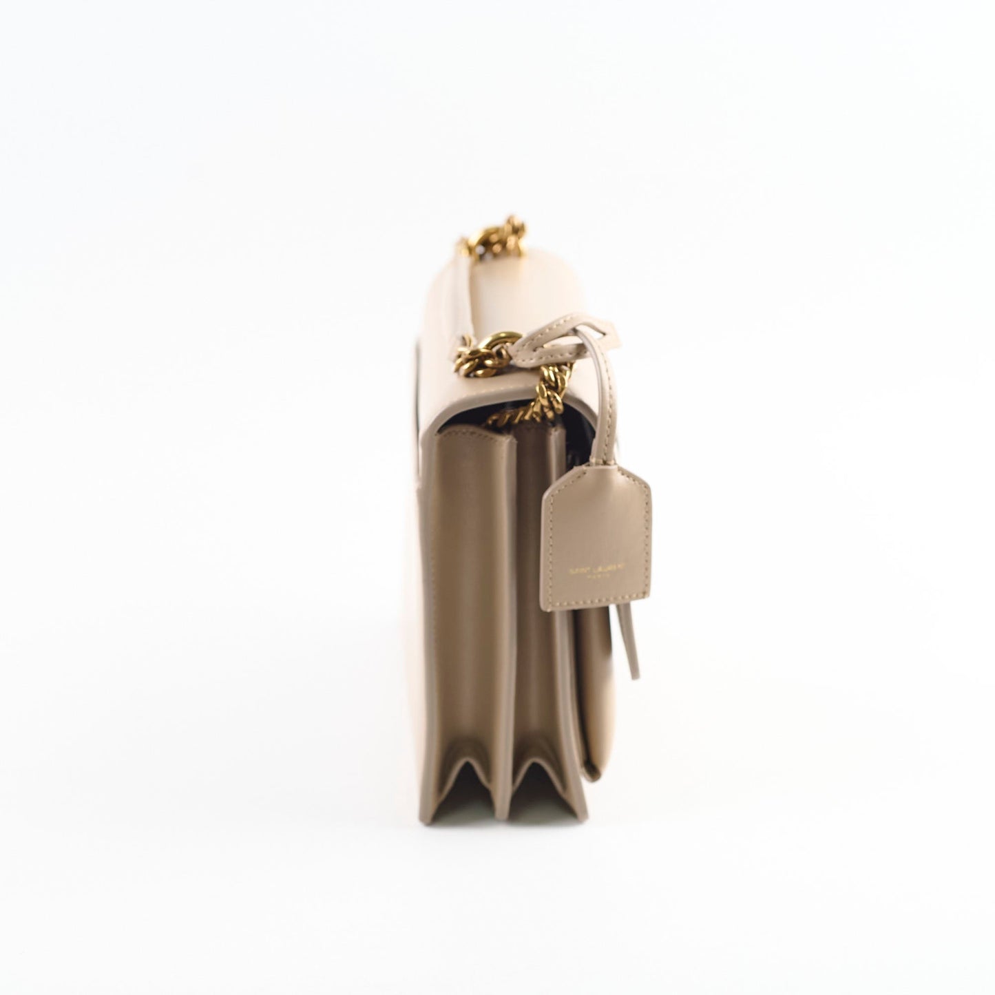 YSL Saint Laurent Sunset Crossbody Bag Beige Small