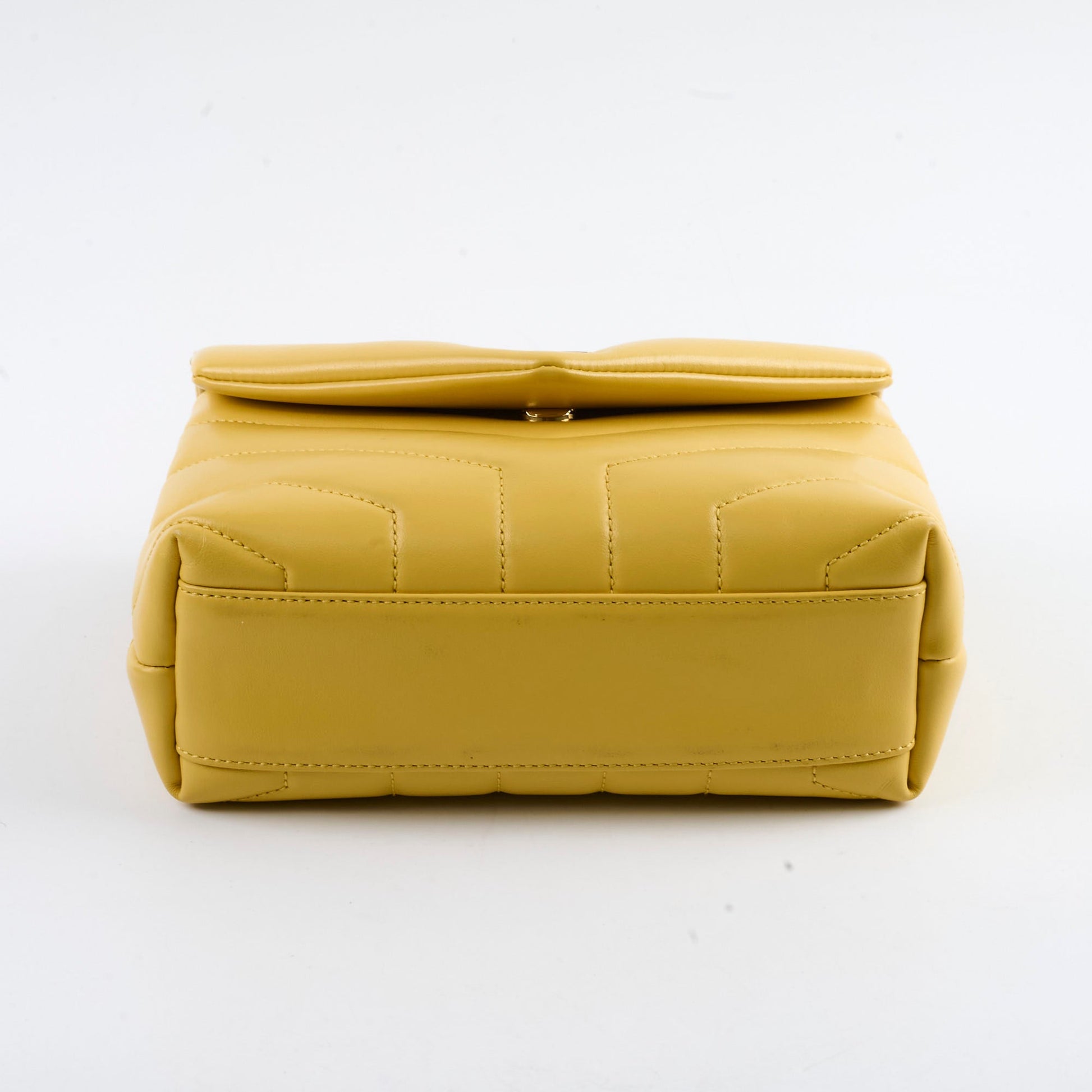 YSL Saint Laurent Lou Mustard Crossbody Bag Yellow Toy