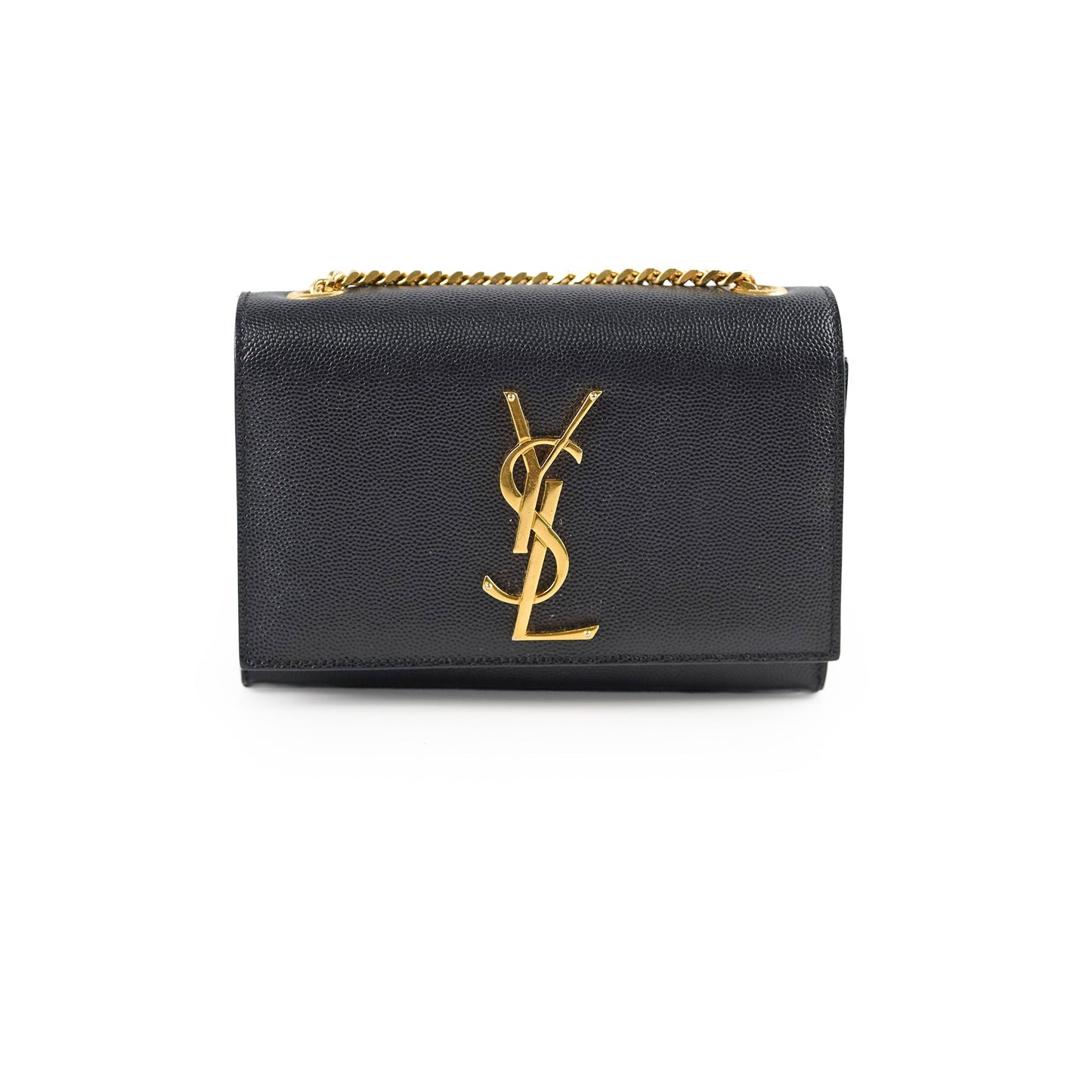YSL Saint Laurent Kate Grain Crossbody Bag Black Small