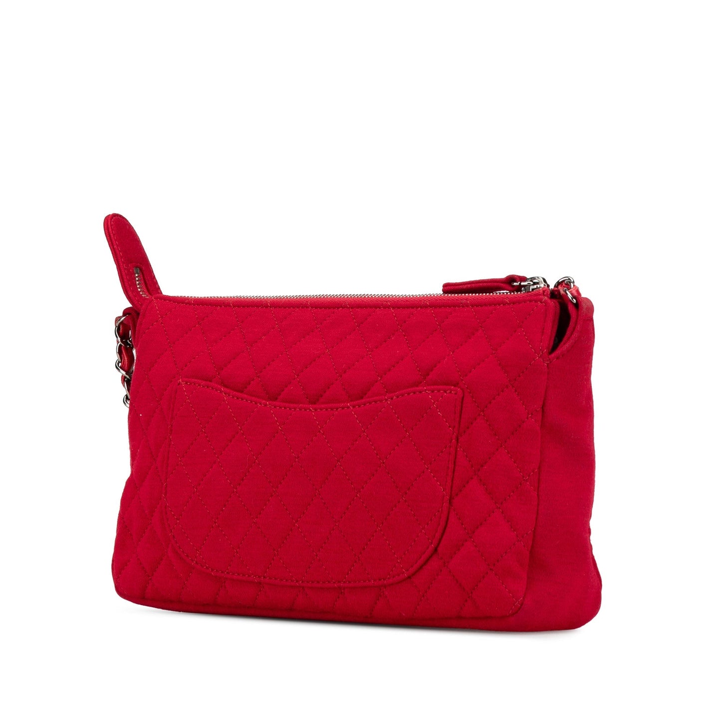 Red Chanel Quilted Jersey Hawaii Crossbody