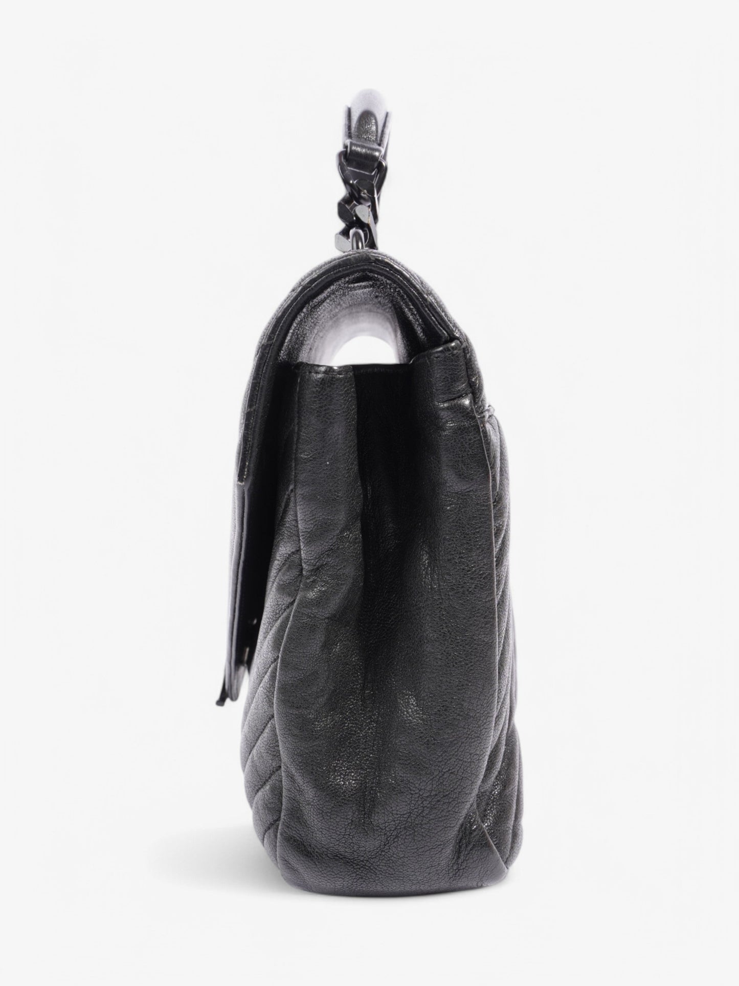 YSL Saint Laurent College Shoulder Bag Leather Lambskin Black