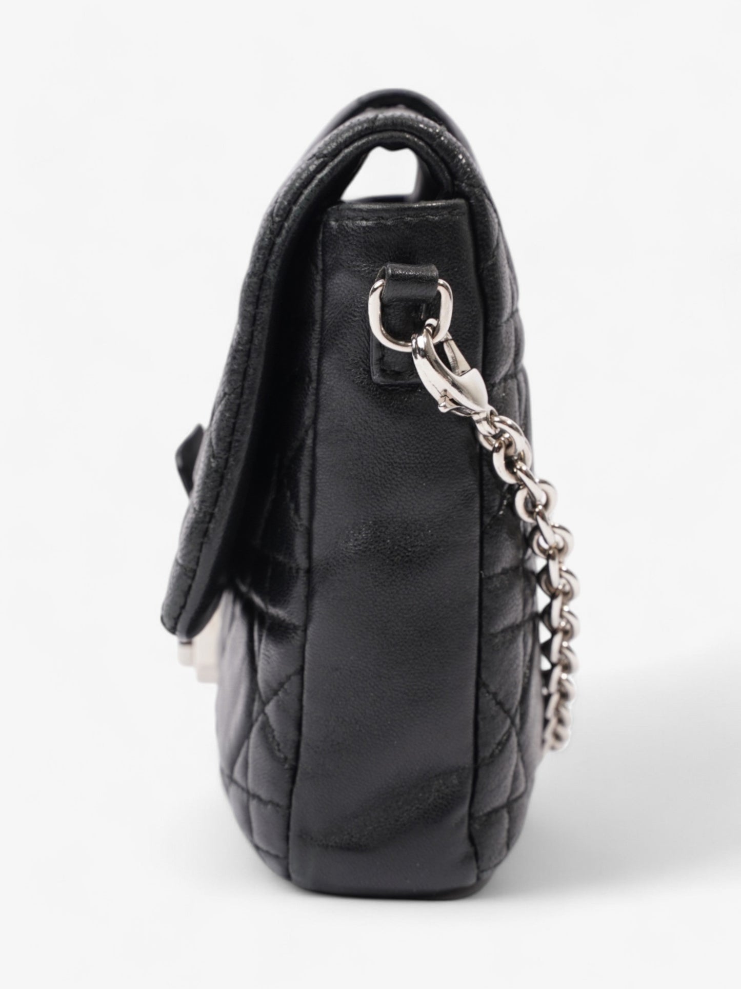 Dior Christian New Lock Crossbody Bag Leather Lambskin Black