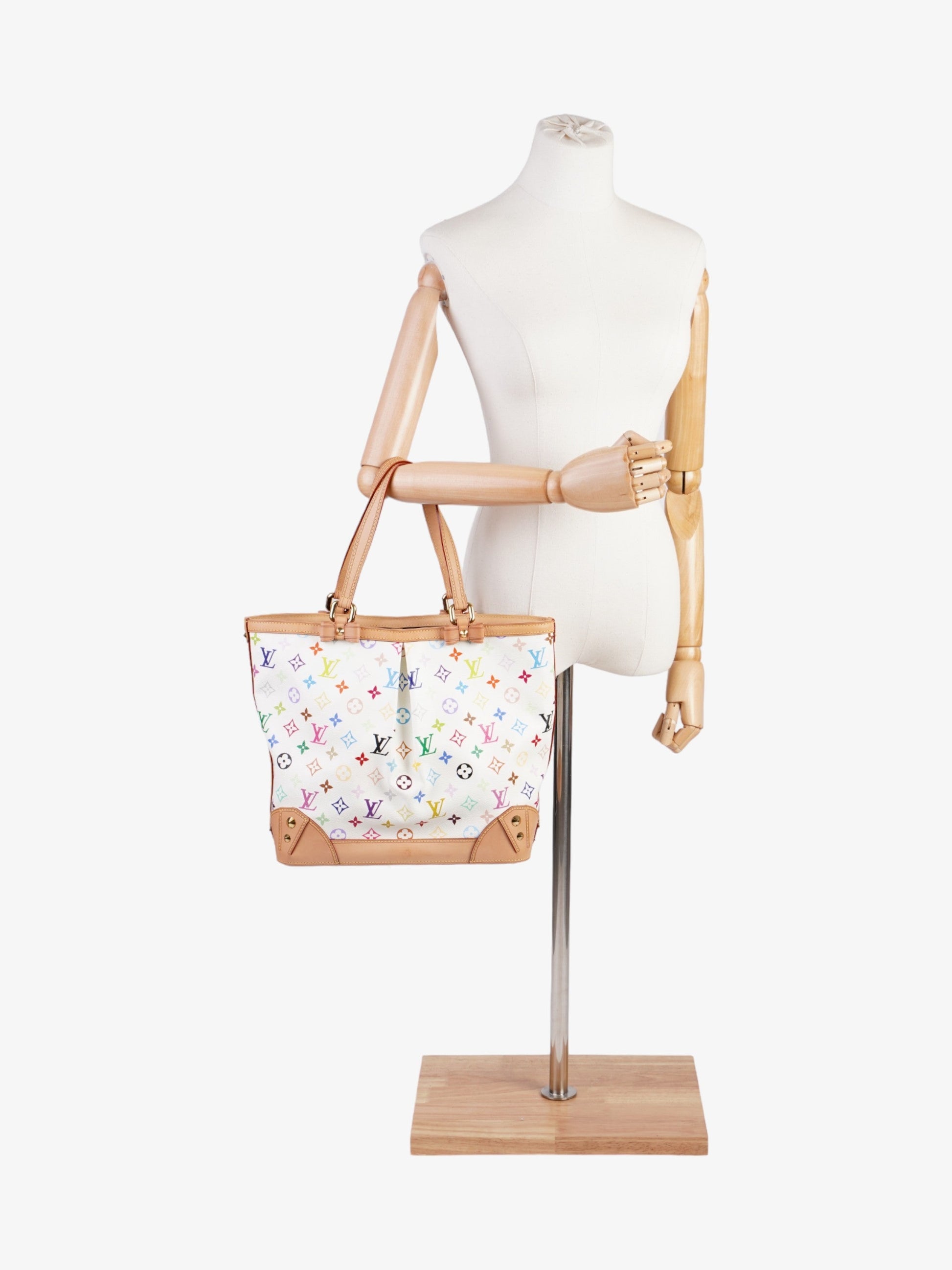 Louis Vuitton Sharleen Multicoloured Coated Monogram White GM Canvas Coated Canvas Apparel