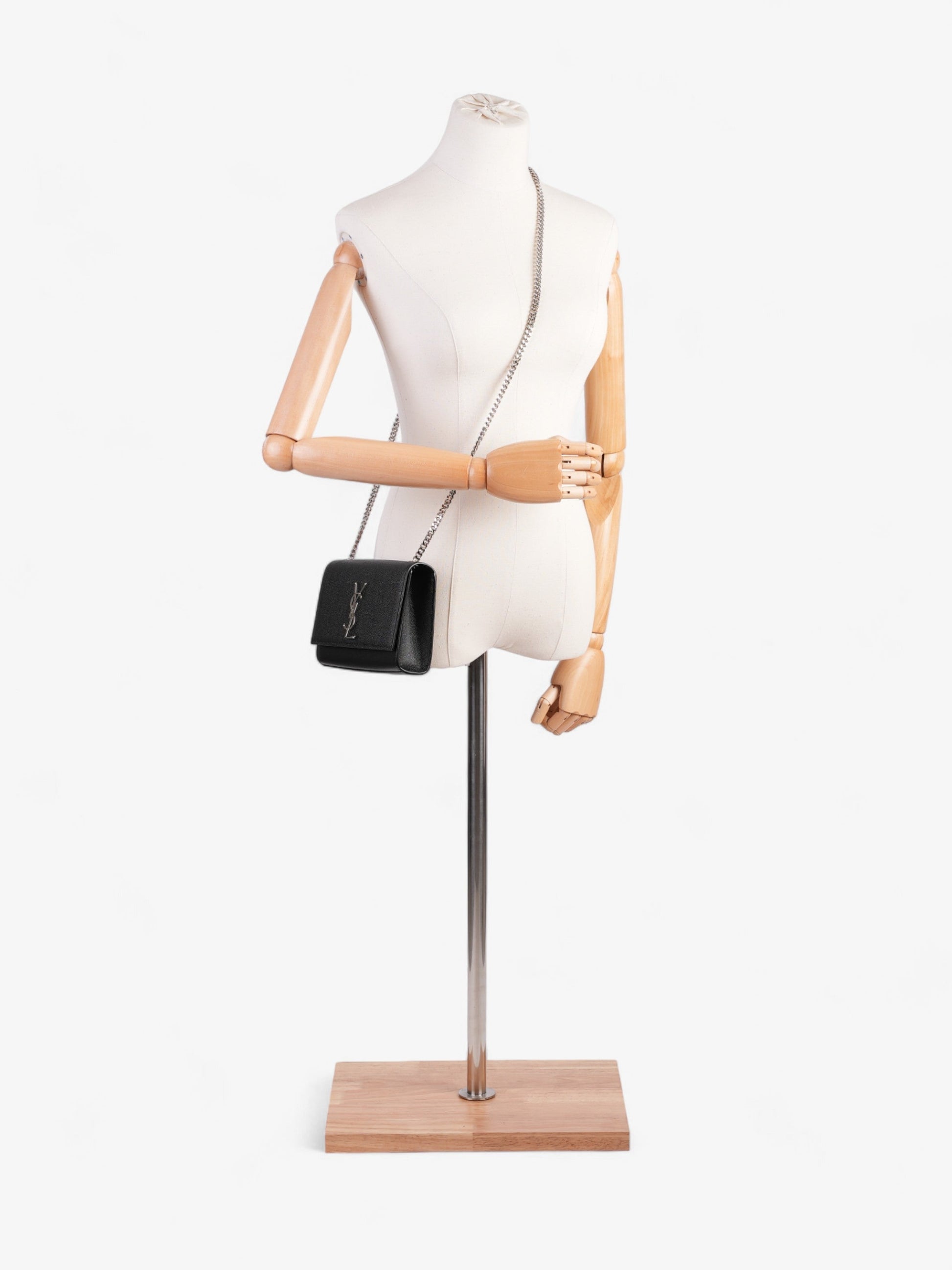 YSL Saint Laurent Kate Crossbody Bag Leather Black Small