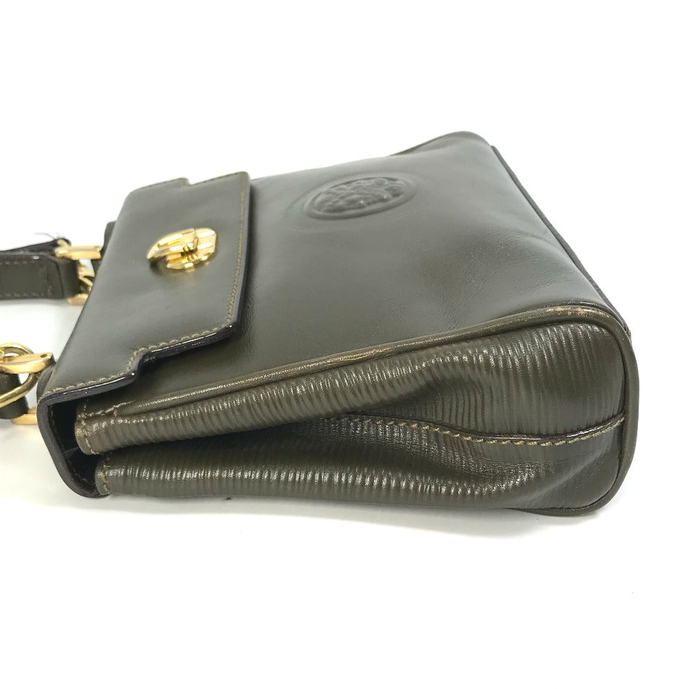 Fendi Shoulder Bag Khaki Handbag Bag Women Leather