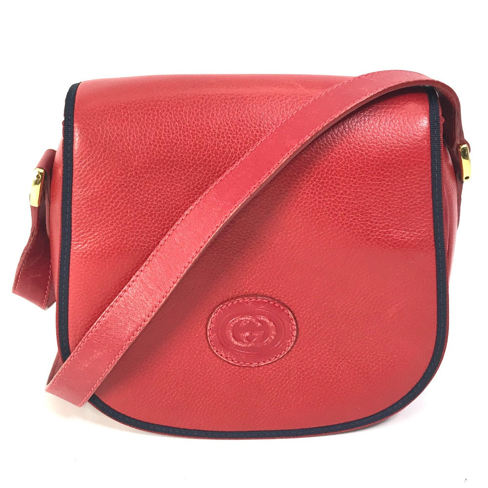 Gucci 007.261. Old Interlocking G Leather Red Shoulder Bag