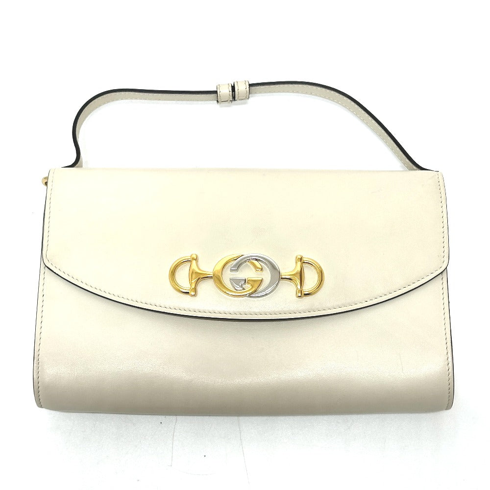 Gucci off Zumi Leather White Shoulder Bag