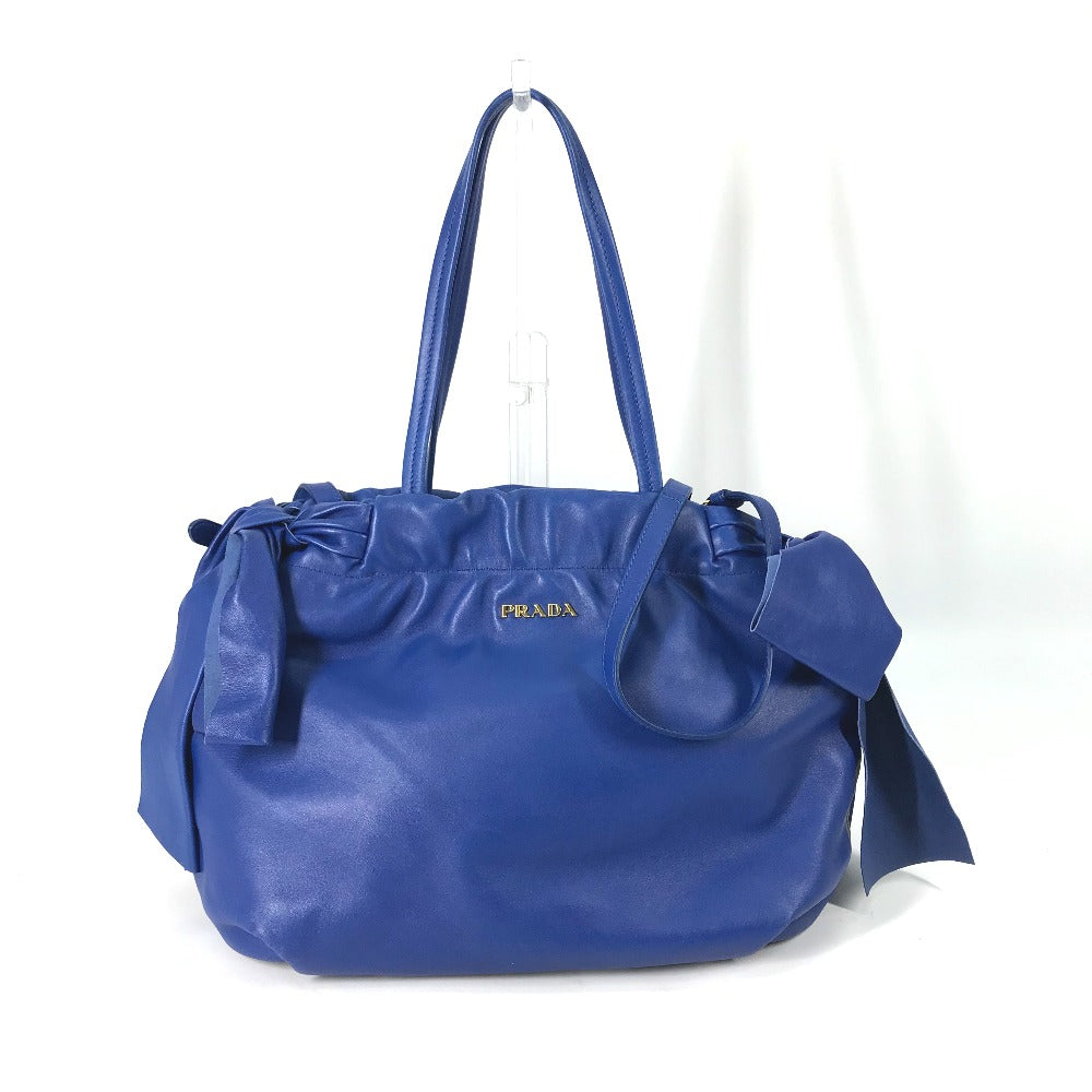 Crossbody Ribbon Women Leather Blue Crossbody Bag