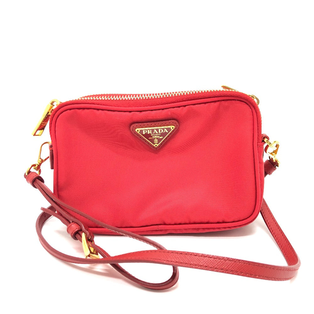 Shoulder Bag Triangle Plate Unisex(Unisex) Nylon Red