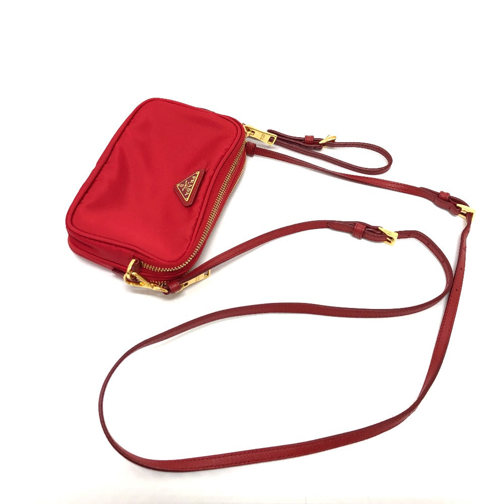 Shoulder Bag Triangle Plate Unisex(Unisex) Nylon Red