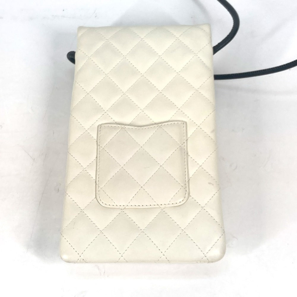 CHANEL Shoulder Bag leather white Cambon line CC COCO Mark Women  