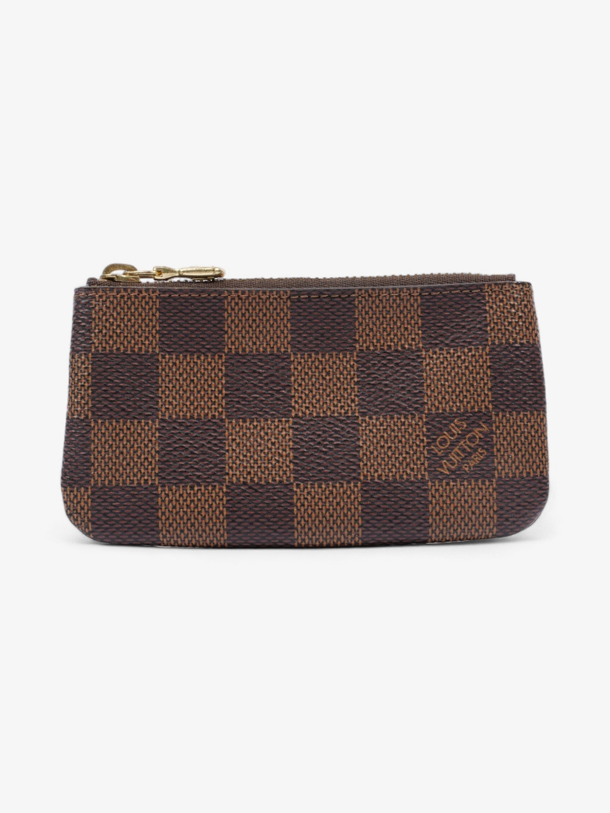 Louis Vuitton Ebene Coated Damier Canvas Coated Canvas Key Pouch Wallet Case