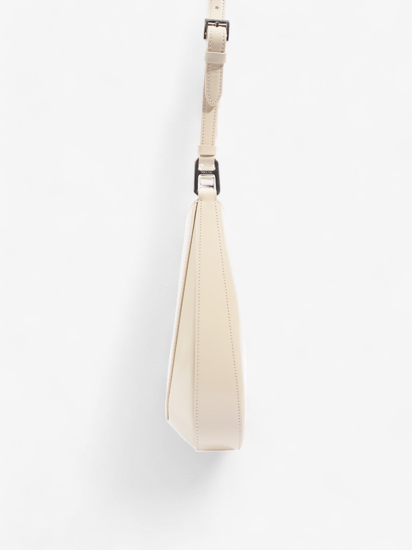 Prada Cleo Crossbody Bag Leather Patent Beige