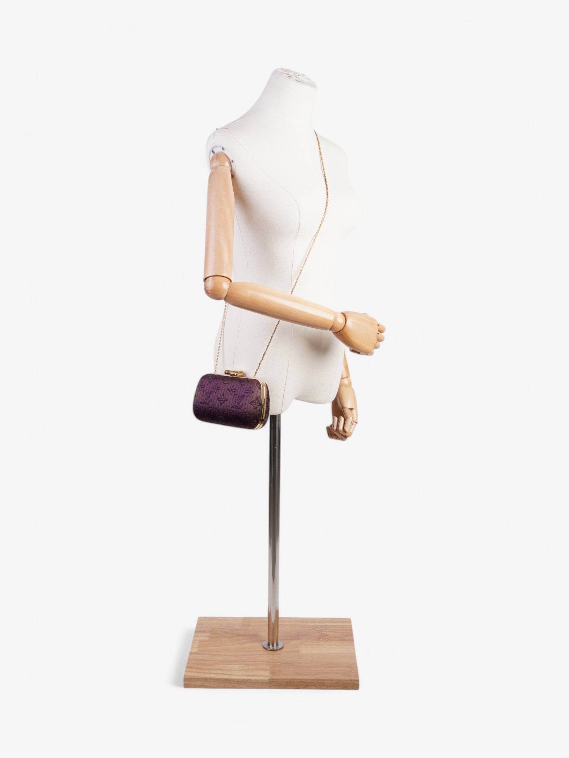 Louis Vuitton Motard Minaudiere Purple Silk Clutch Bag
