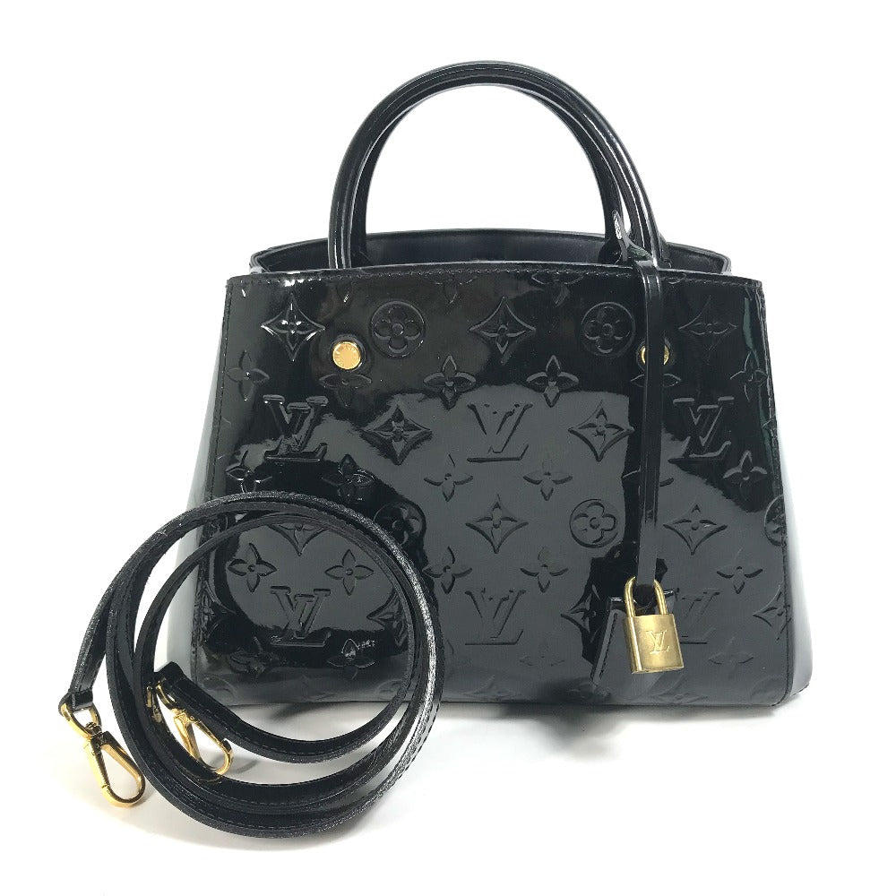 Louis Vuitton M50171 Vernis Montaigne BB Monogram Black Handbag