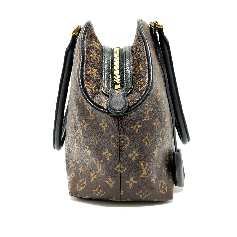 Louis Vuitton M40504 block stoat Monogram Canvas Brown Tote Bag