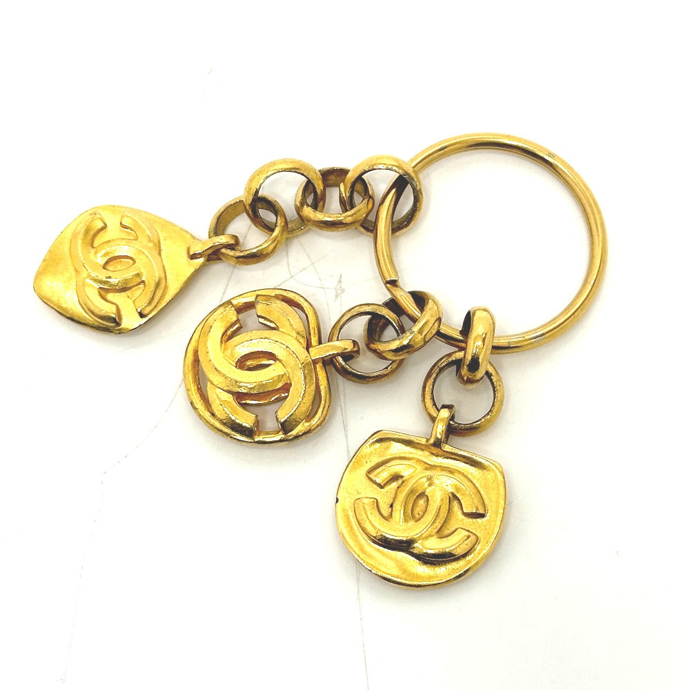 Chanel charm Plated COCO Mark Gold Key Chain
