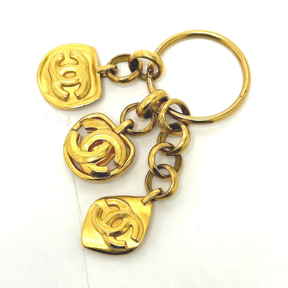 Chanel charm Plated COCO Mark Gold Key Chain