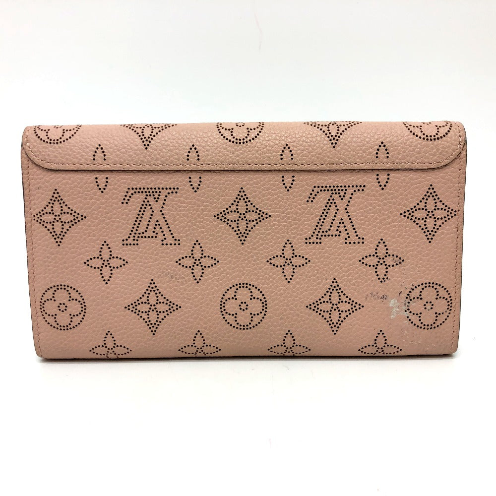 Louis Vuitton Long Purse M60145 Mahina Monogram Pink Wallet Case