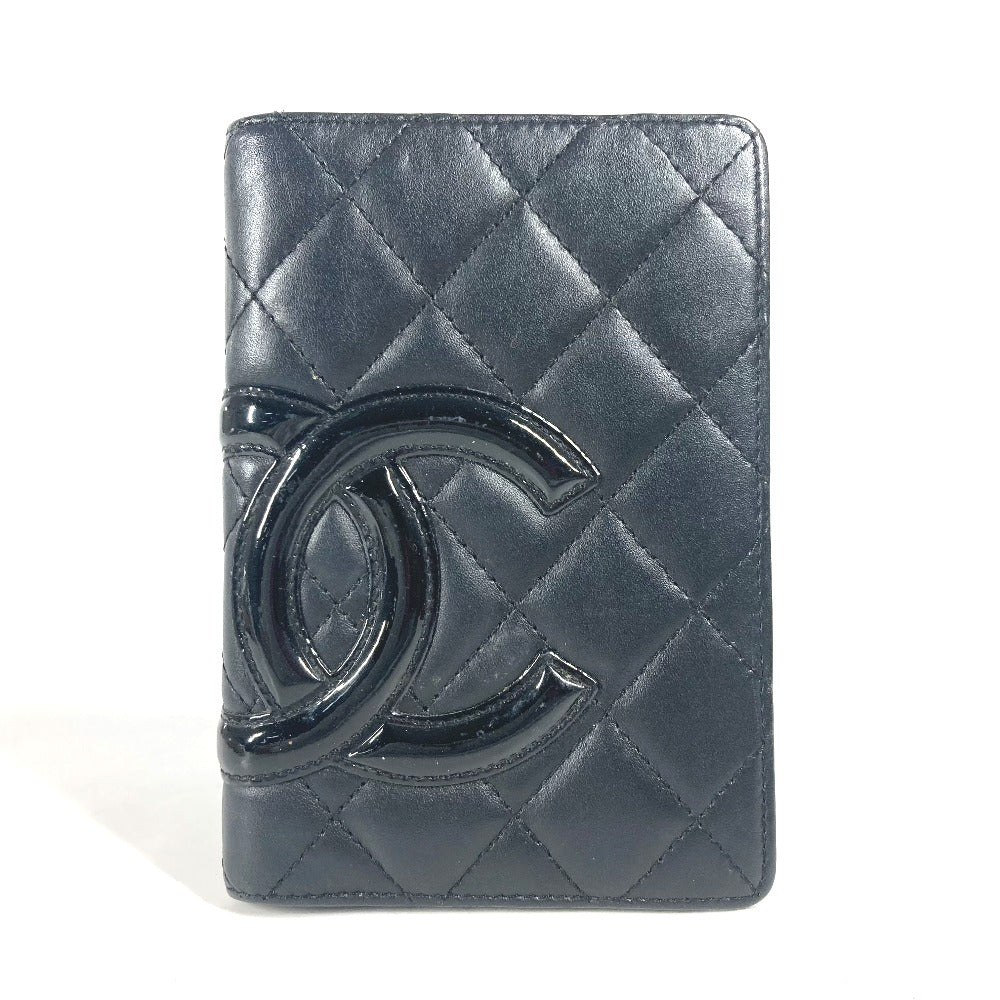 Chanel Notebook cover Cambon line CC COCO Black Leather Handbag