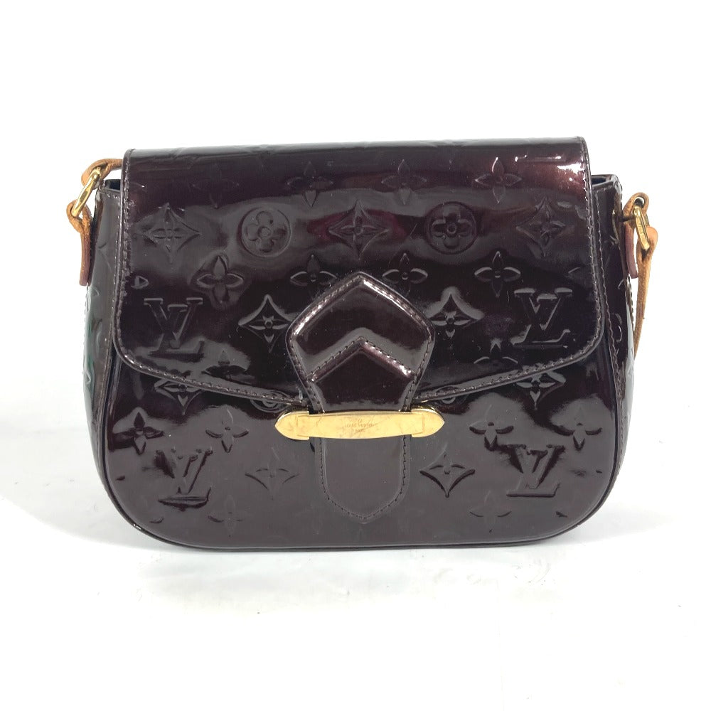 Louis Vuitton M91704 Vernis purple Vernis Bell Monogram Shoulder Bag